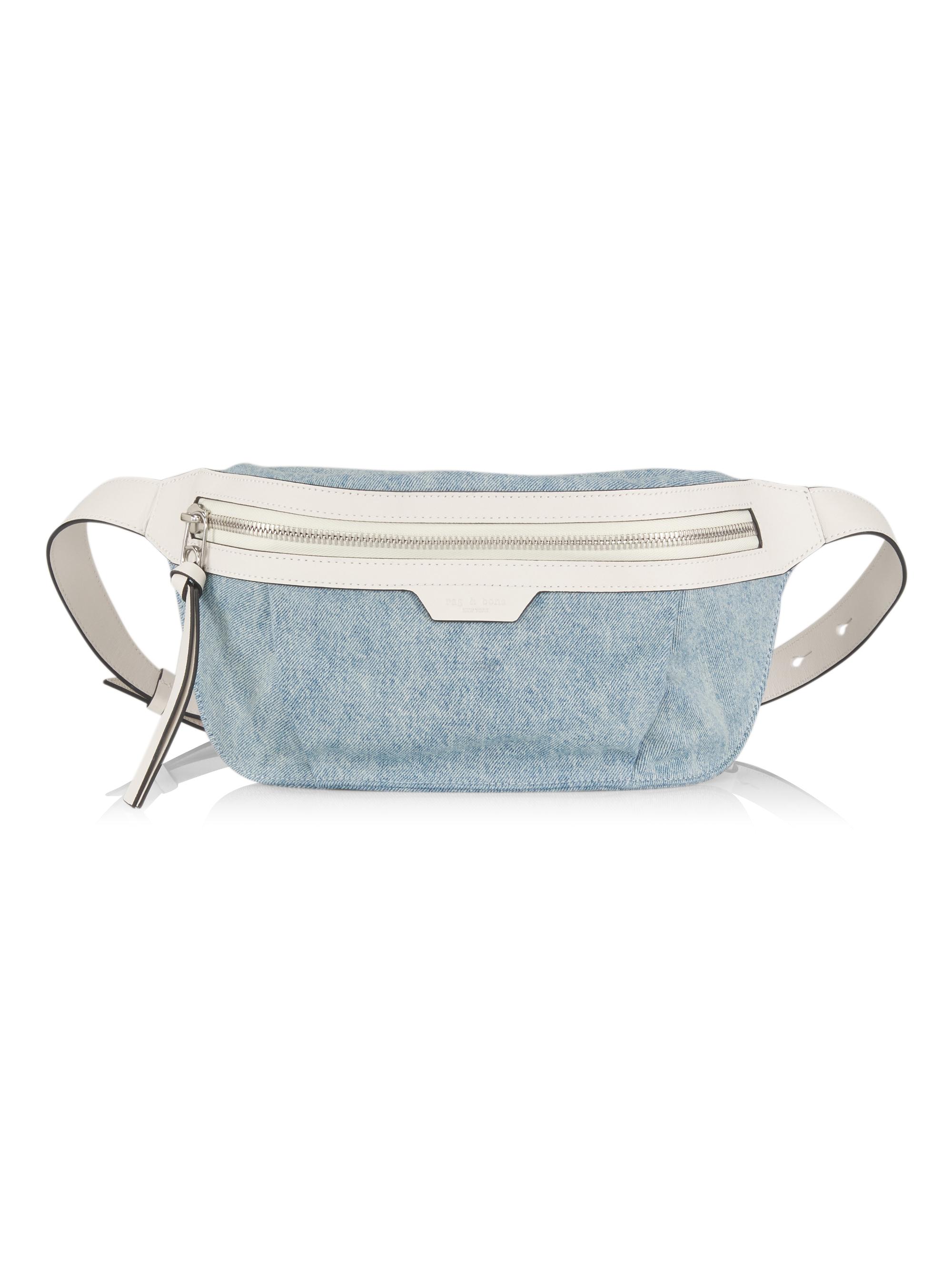 rag & bone Women's Commuter Denim Sling Bag - Light Denim