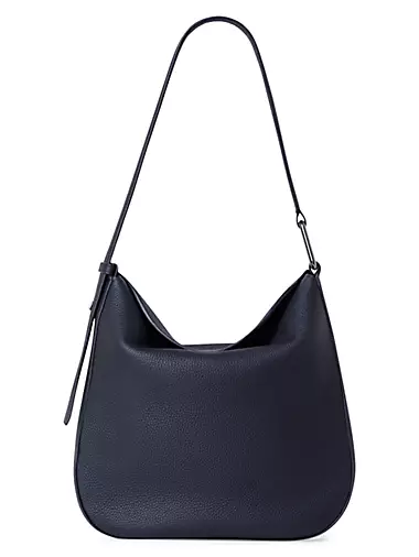 Medium Anna Leather Hobo Bag