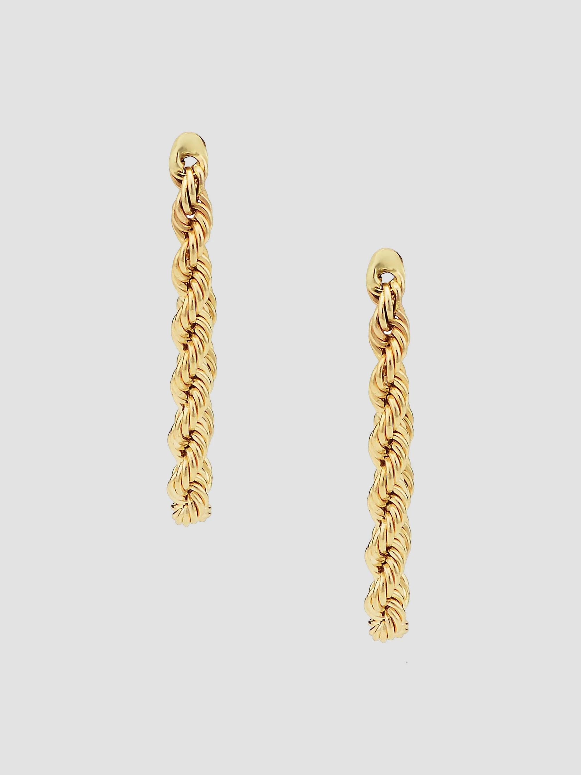 Oradina 14K Yellow Gold Roman Rope Drop Earrings | Saks Fifth Avenue