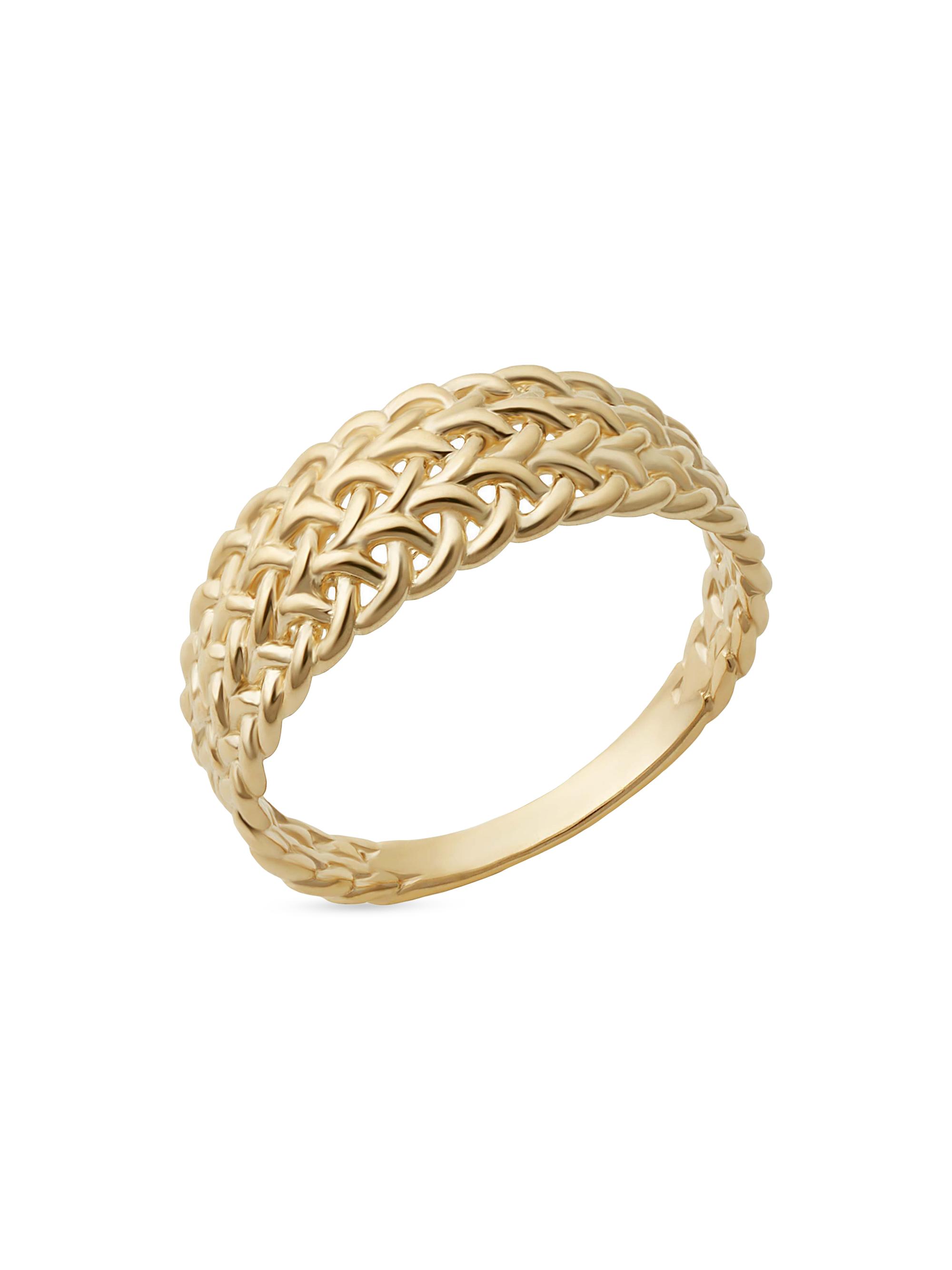 Oradina Women's 14K Yellow Gold Woven Love Ring - Yellow Gold