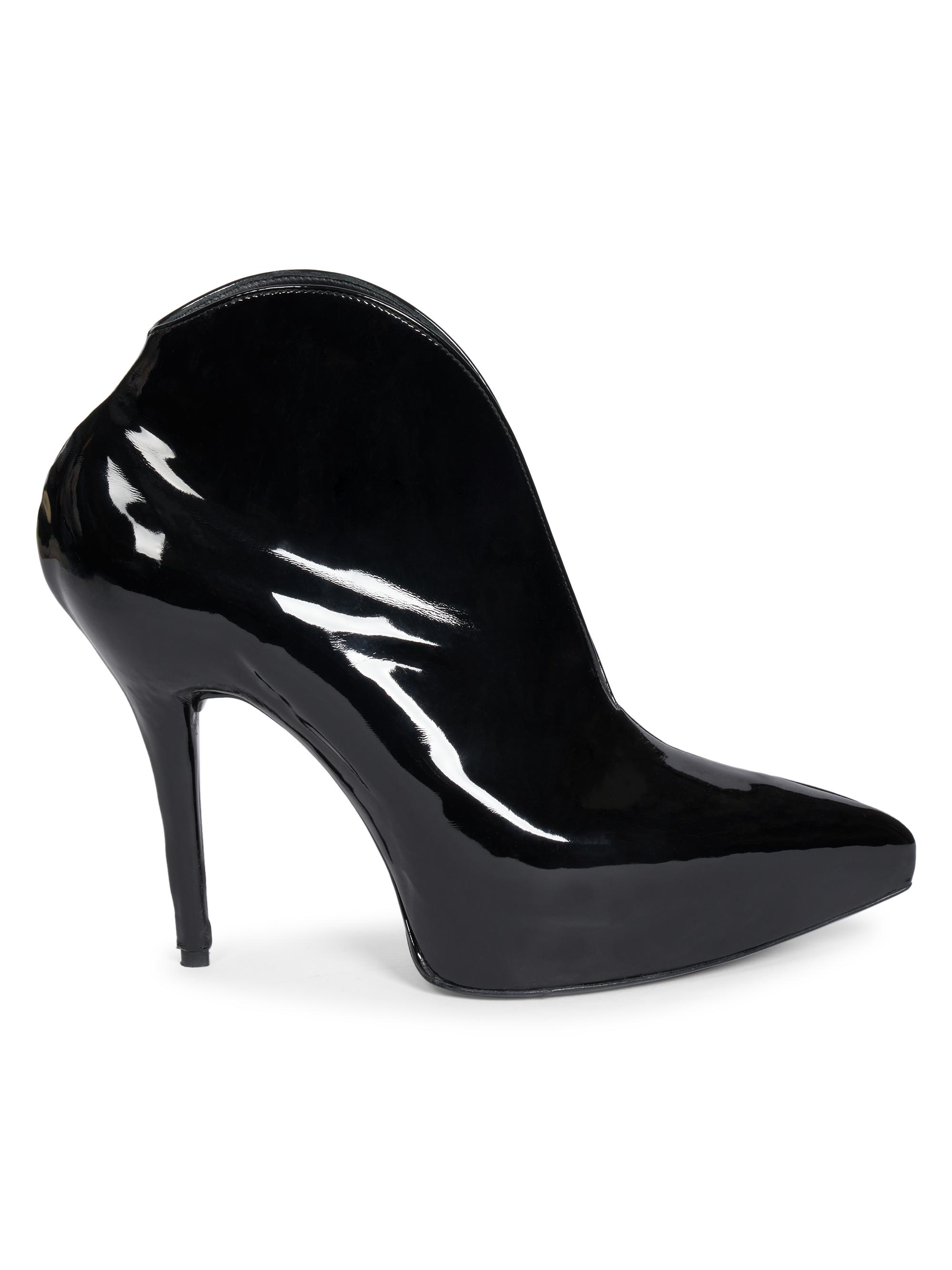 Alaïa Women's 5MM Patent Leather Booties - Black