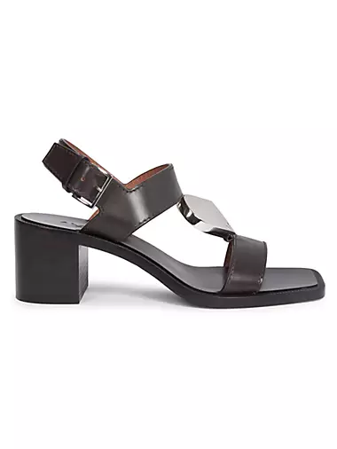 60MM Leather Block-Heel Sandals