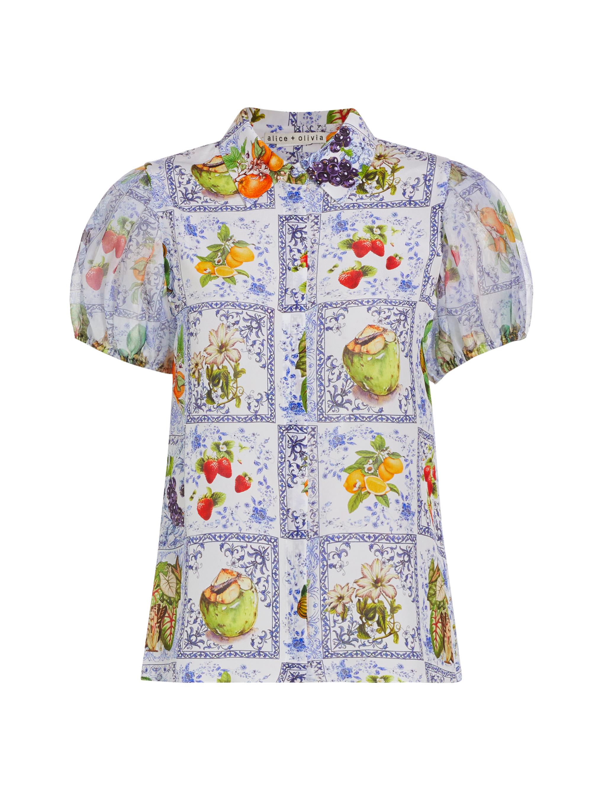 Alice + Olivia Willa Silk Shirt | Saks Fifth Avenue