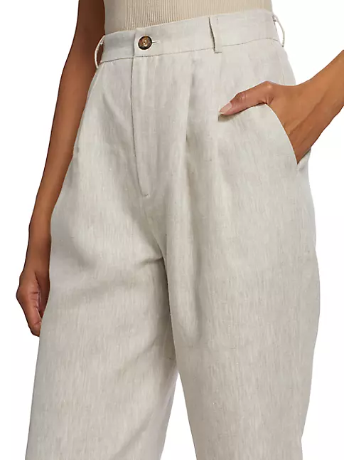 Straight Cut Pants With Monogram Elastic Belt - Luxury Pants