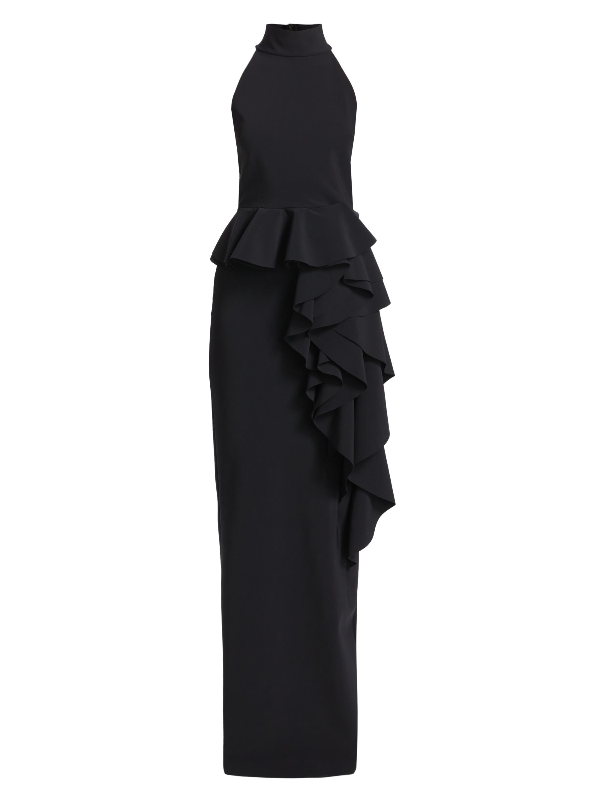 Chiara Boni La Petite Robe Women's Ah Ruffled High-Neck Gown - Nero