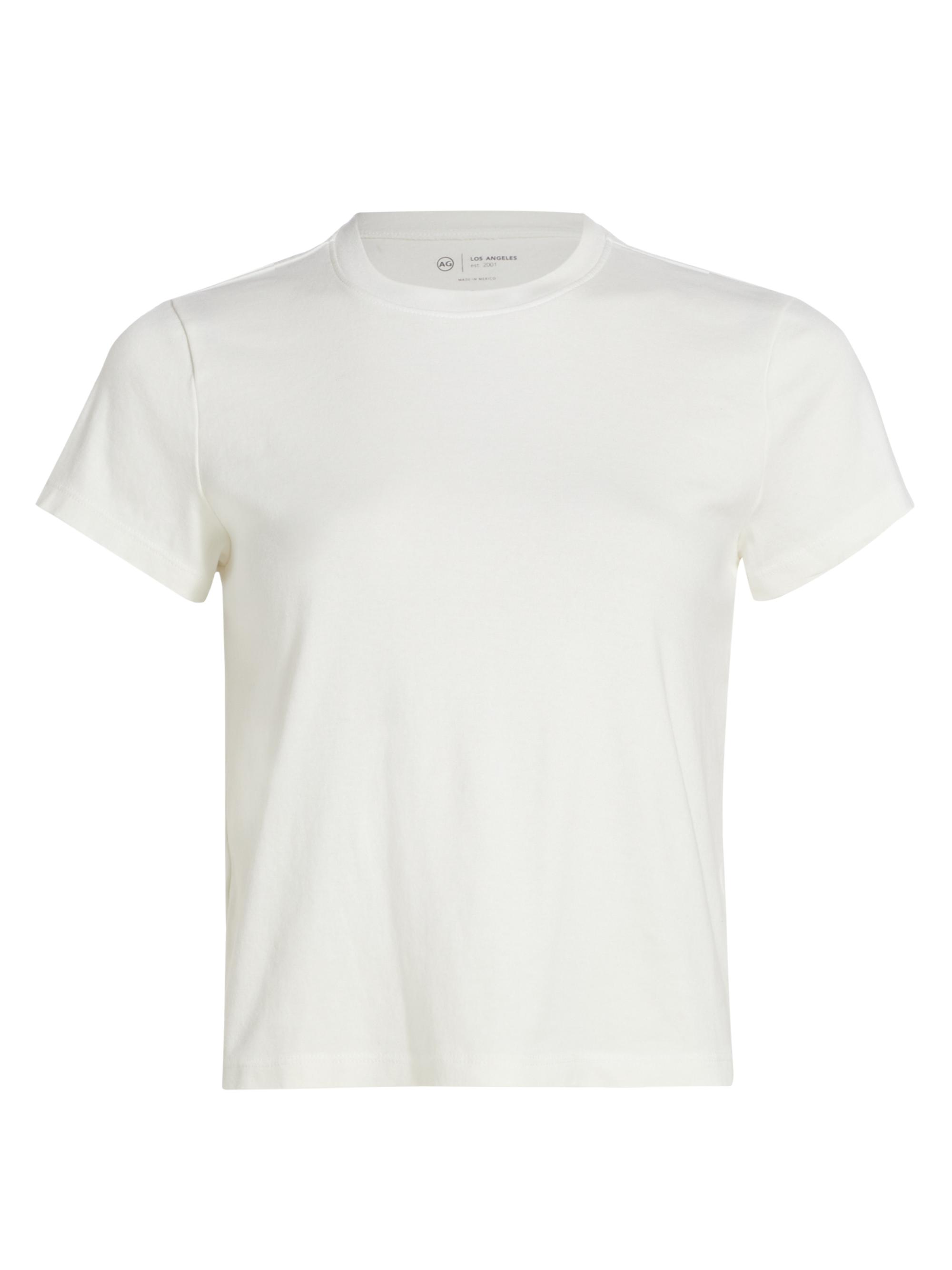 AG Jeans Women's Sadie Cropped Crewneck T-Shirt - White
