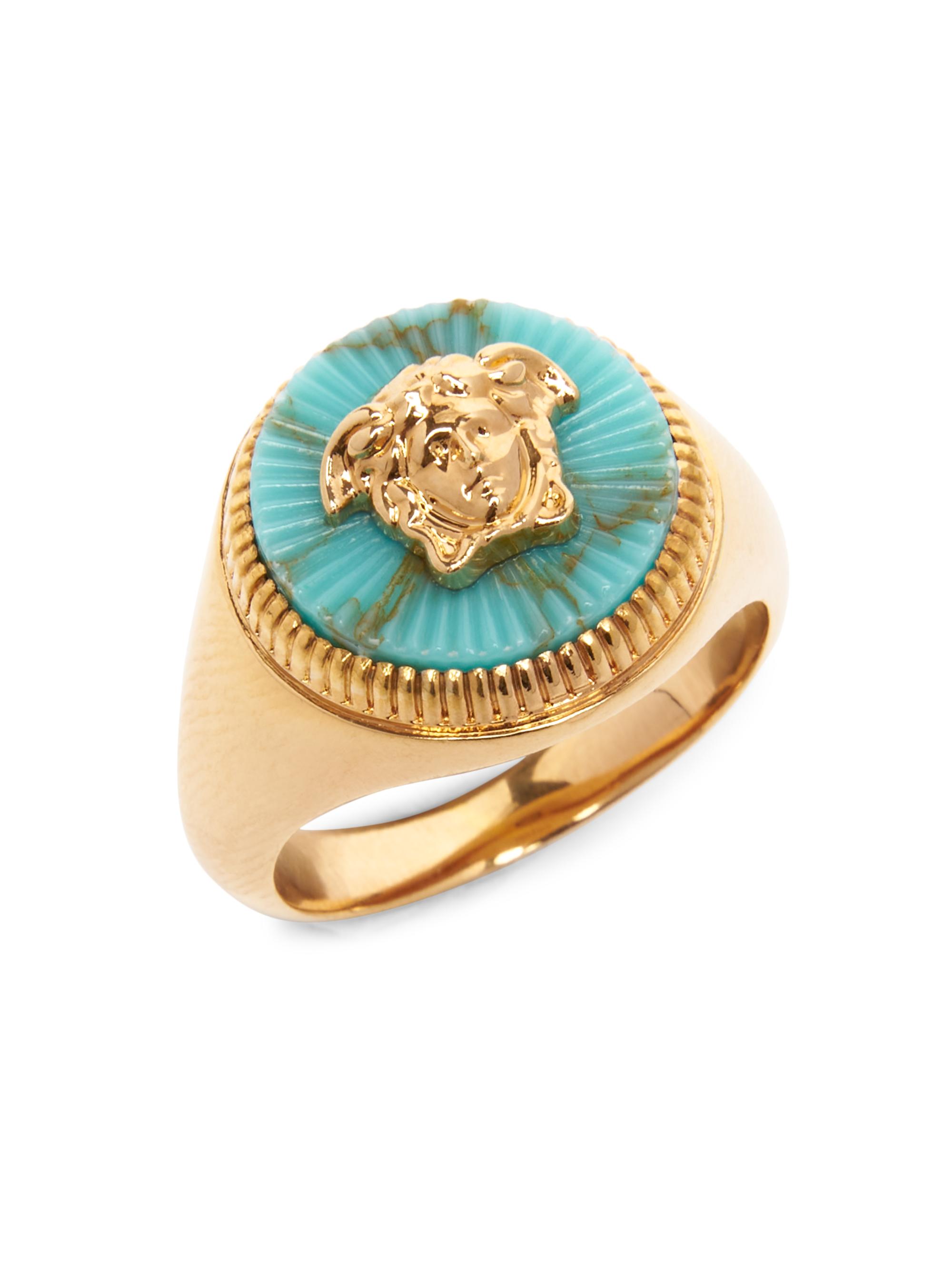 Versace Men's Medusa Pendant Ring - Gold