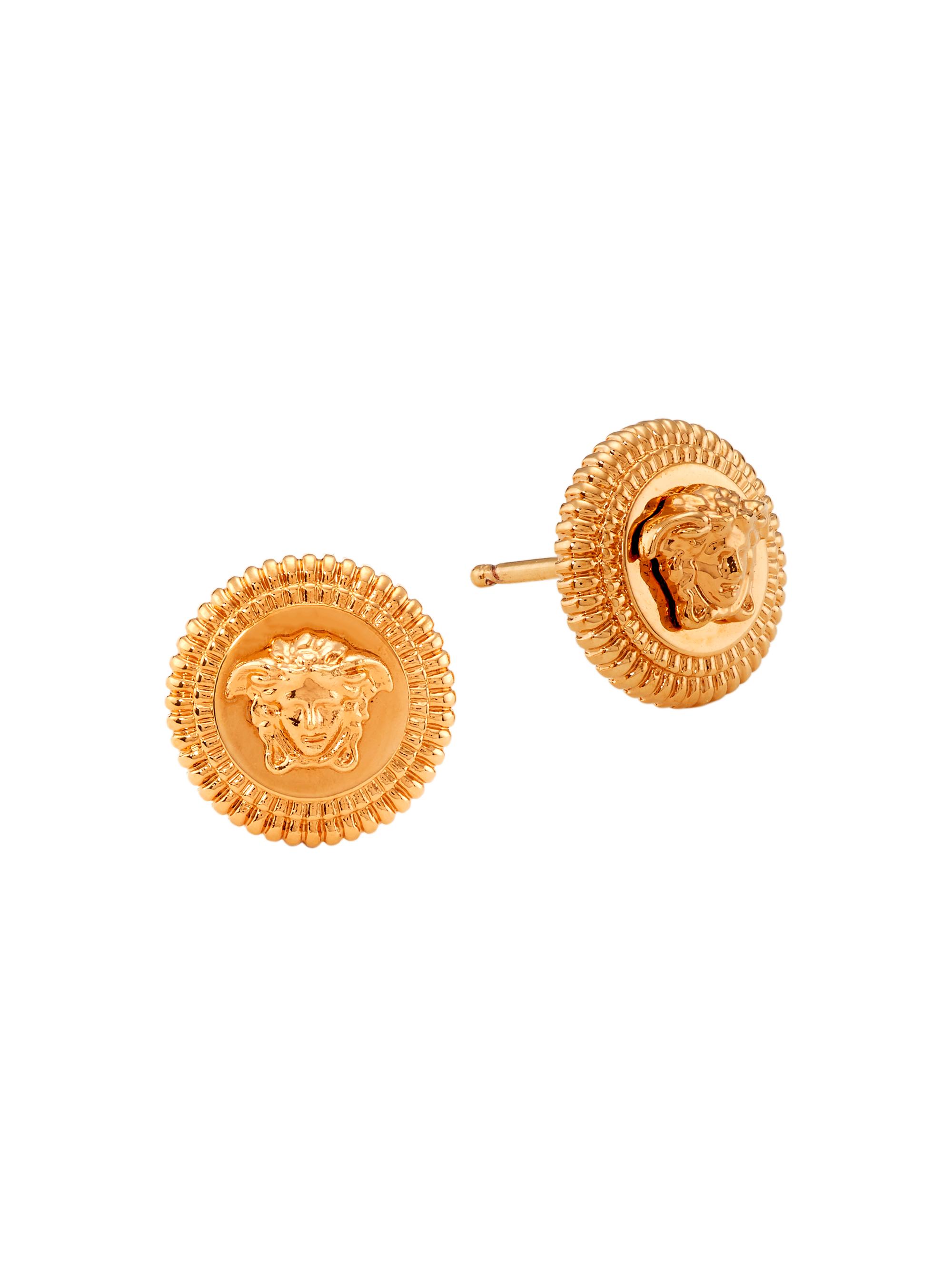 Versace Men's Medusa Biggie Brass Earrings -  Gold