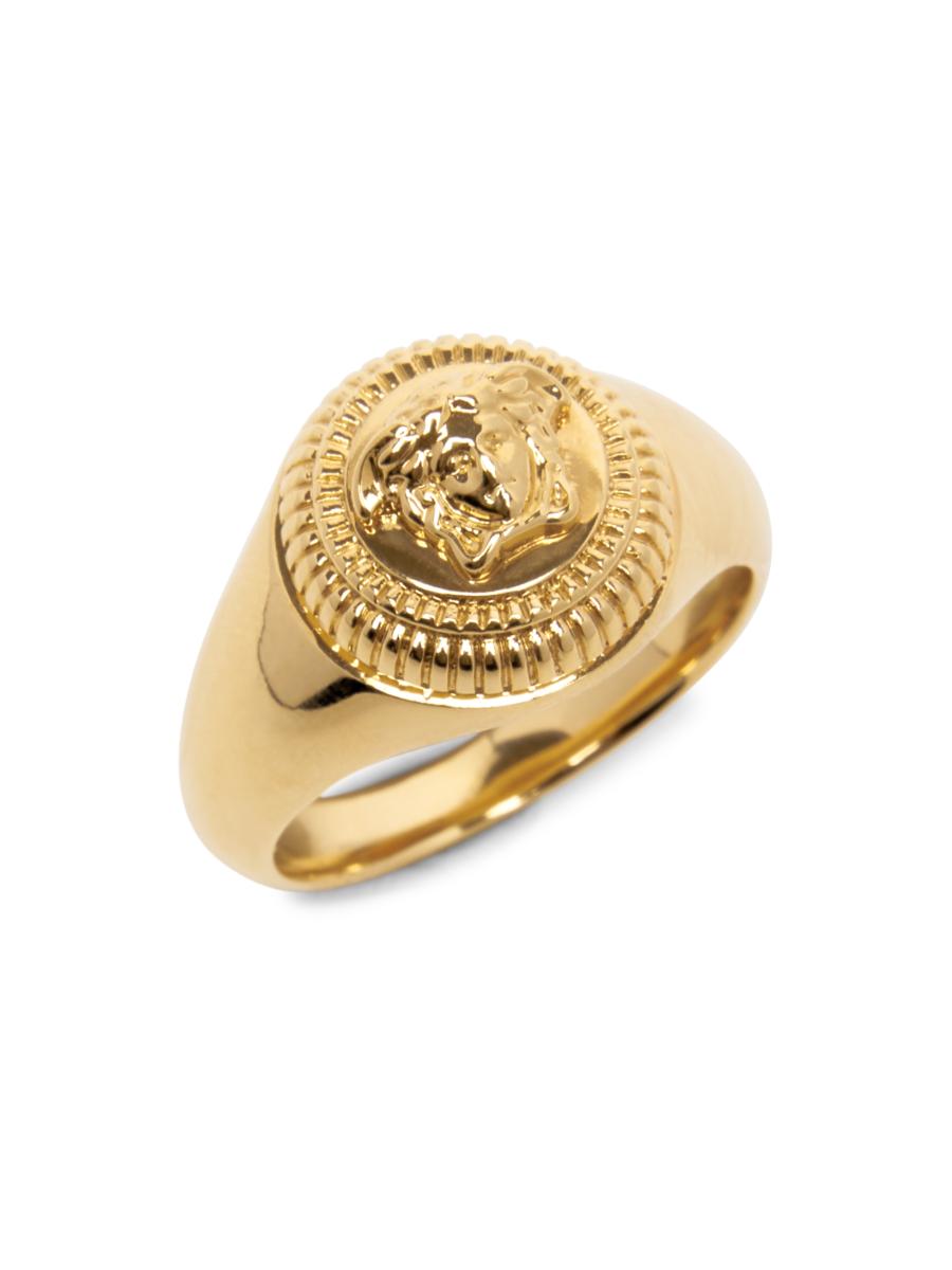 Versace Goldtone Medusa Signet Ring | Saks Fifth Avenue