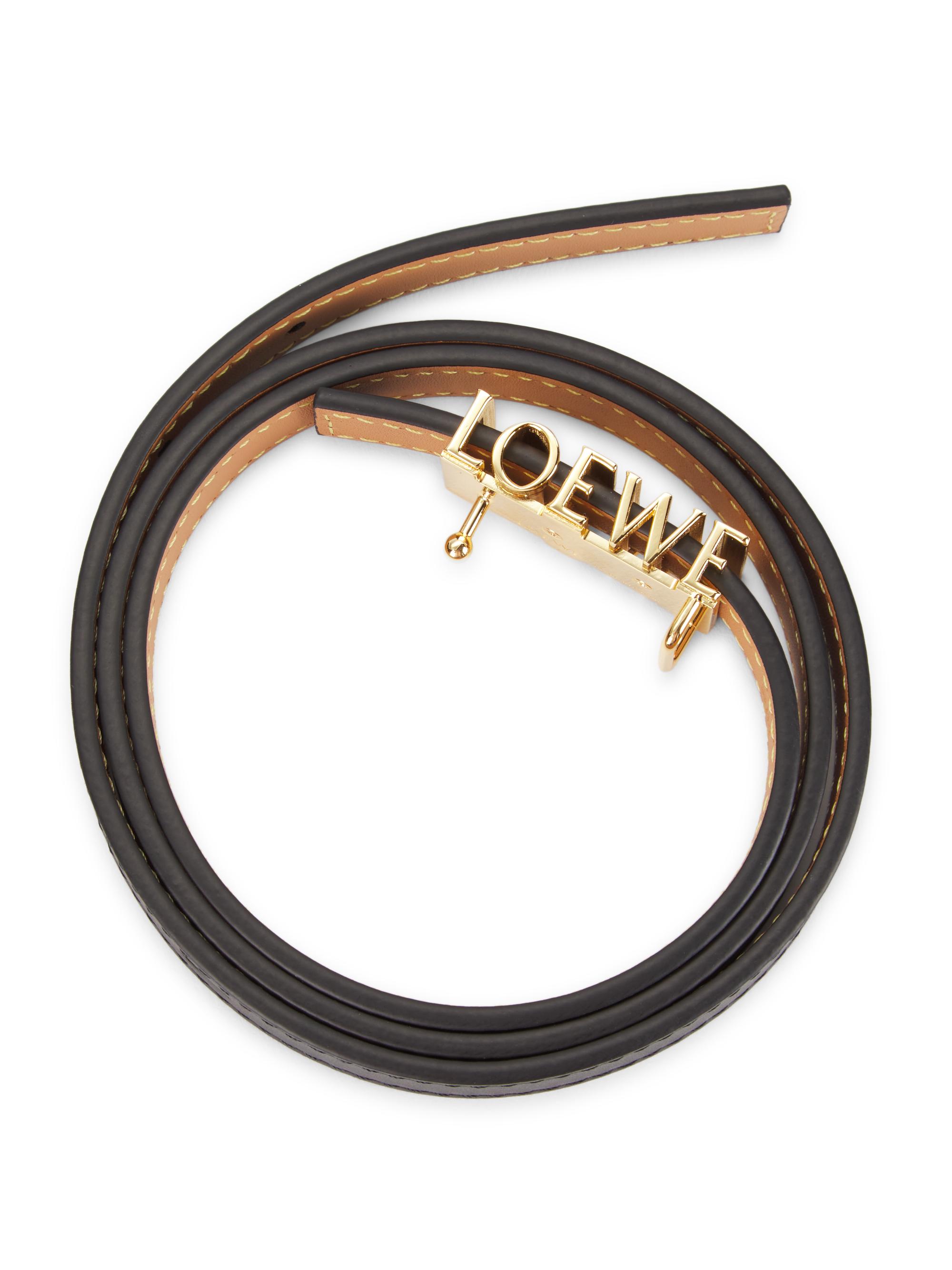 LOEWE Graphic Logo Leather Belt | Saks Fifth Avenue