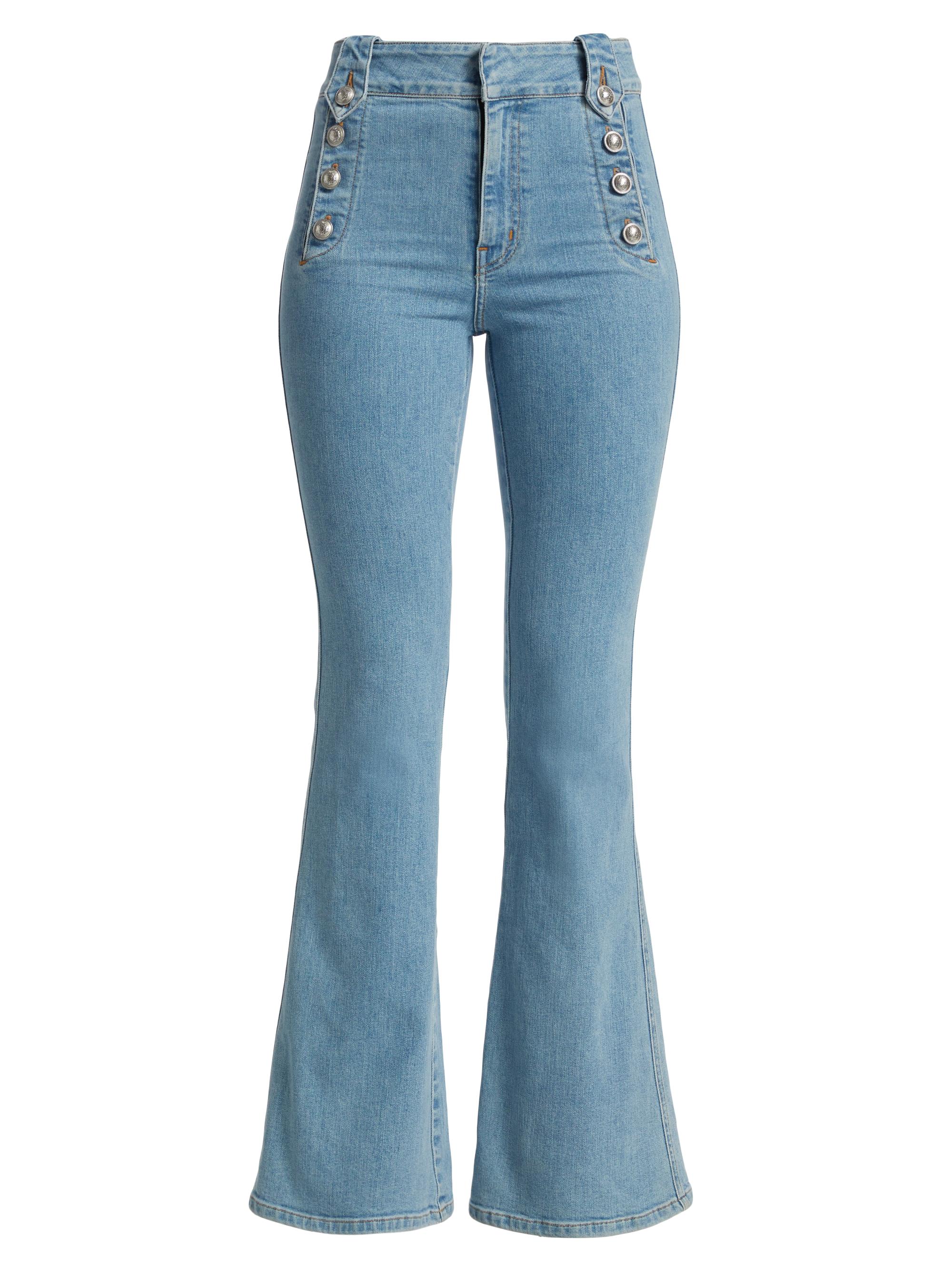Derek Lam 10 Crosby Robertson High-Rise Stretch Flare Sailor Jeans