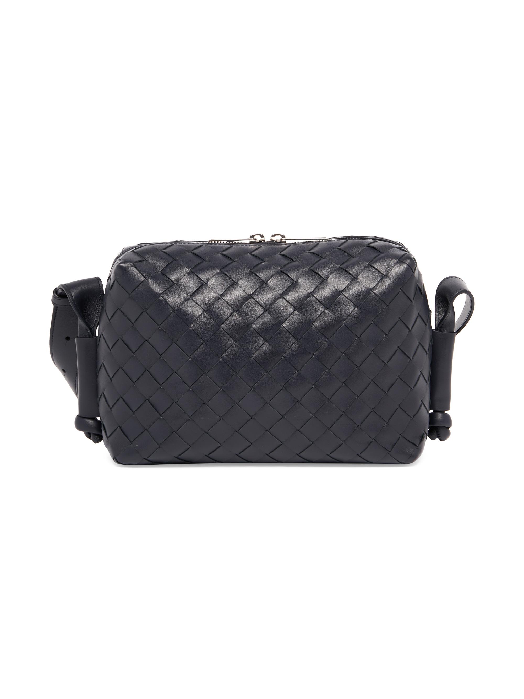 BOTTEGA VENETA ブラックショルダーバッグ Bottega Veneta Borsa Leather Shoulder Bag | Saks Fifth Avenue