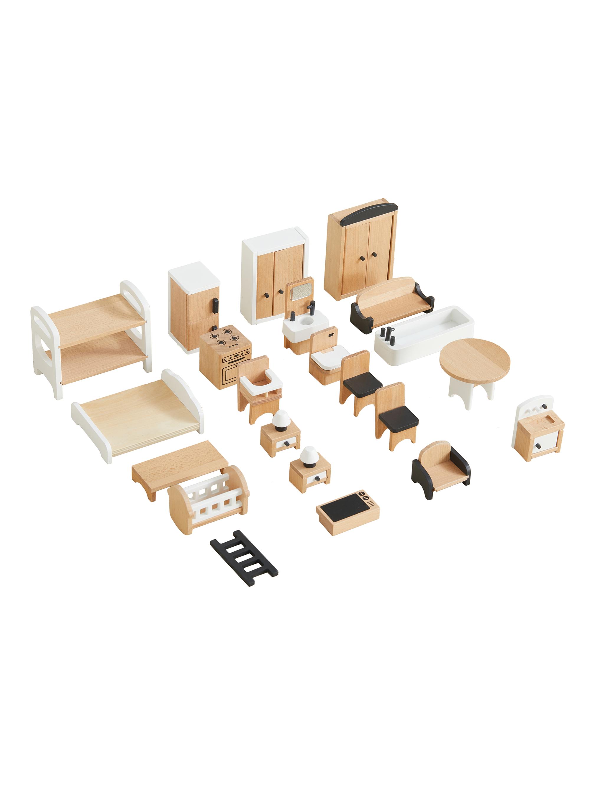 Wonder & Wise Dollhouse Accessories Set - Cream