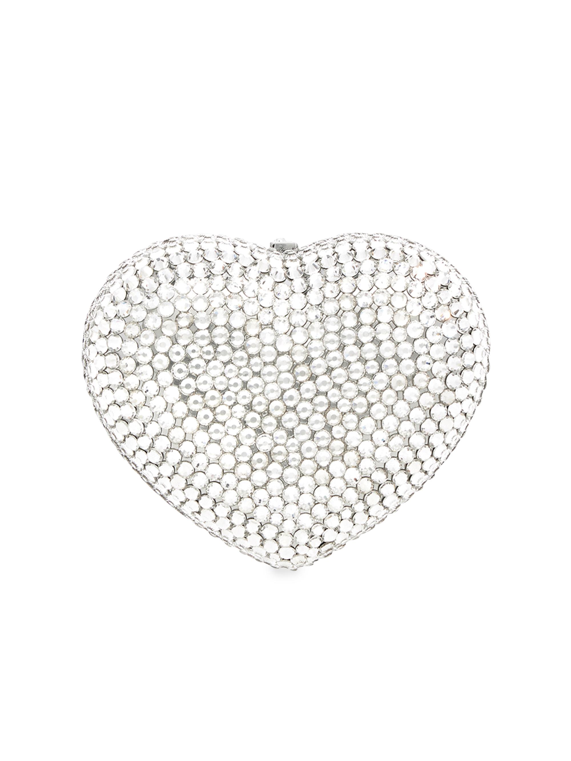 Judith Leiber Couture Women's Heart Miniature Crystal Clutch - Silver