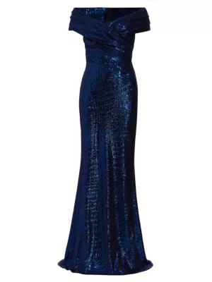 Shop Talbot Runhof Sequin Off-The-Shoulder Gown | Saks Fifth Avenue