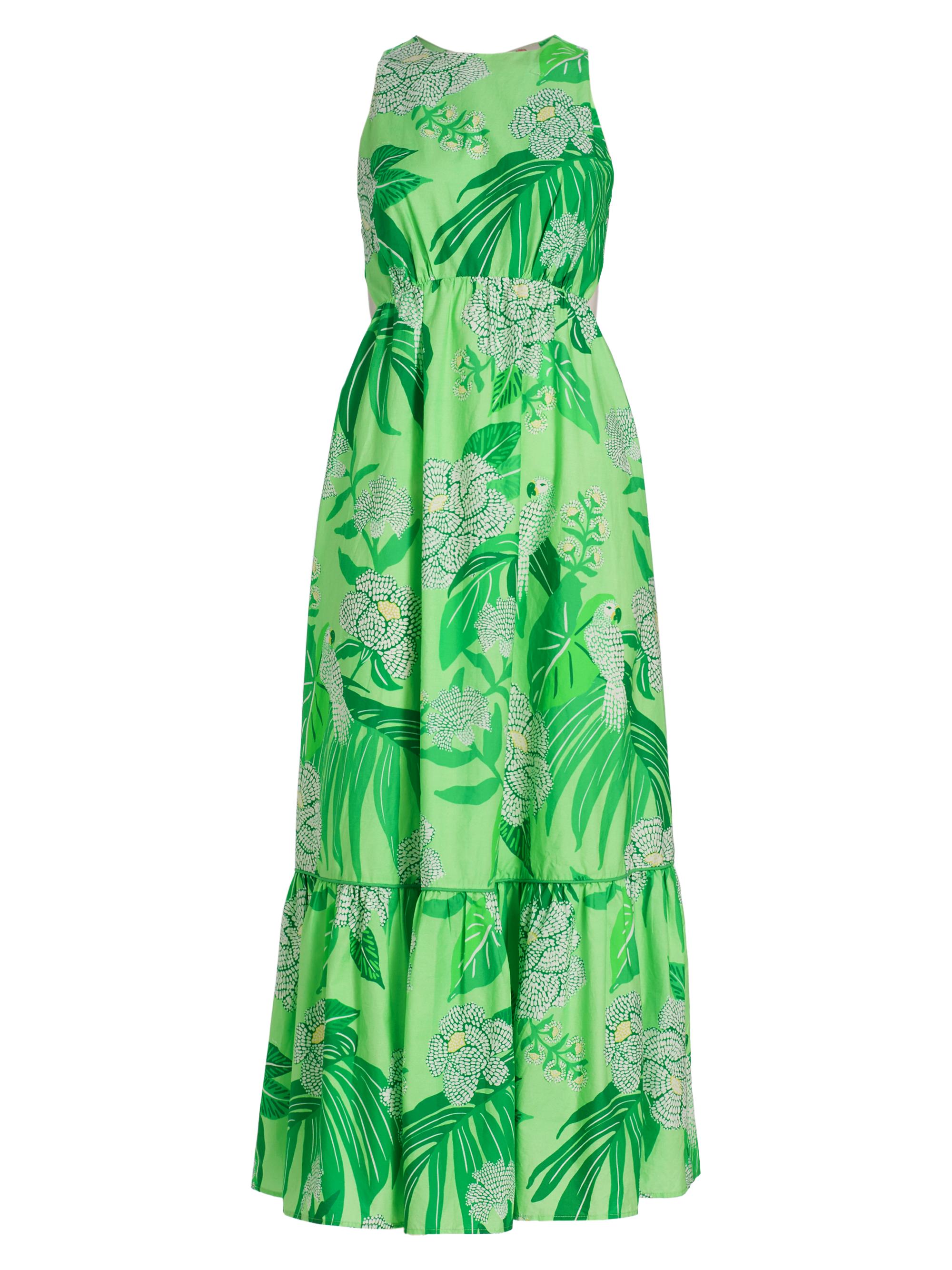 Farm Rio Women's Dewdrop Floral Maxi Dress - Green