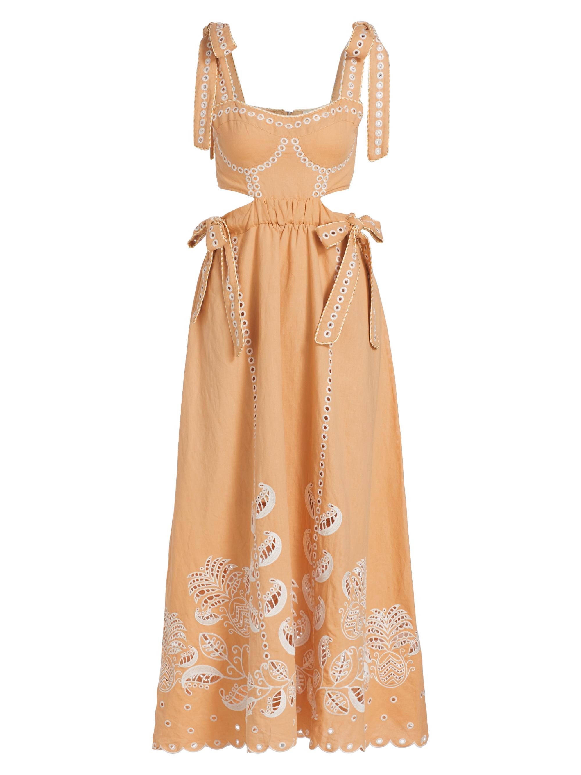 Farm Rio Eyelet Pattern Midi-Dress | Saks Fifth Avenue