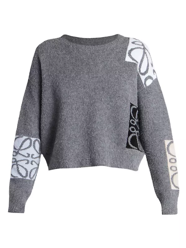Anagram Intarsia-Knit Sweater