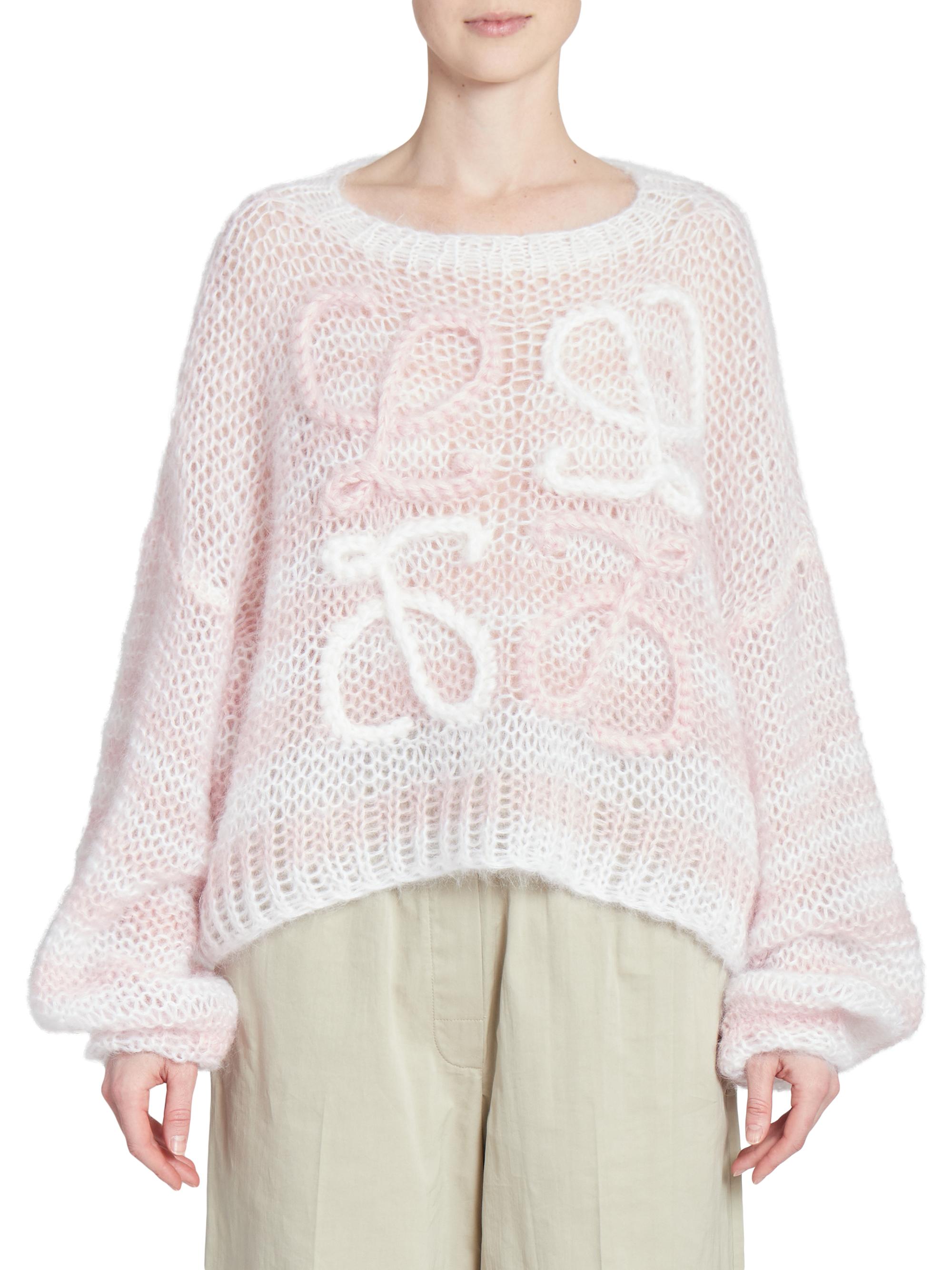 LOEWE Boxy Striped Anagram Sweater Saks Fifth Avenue