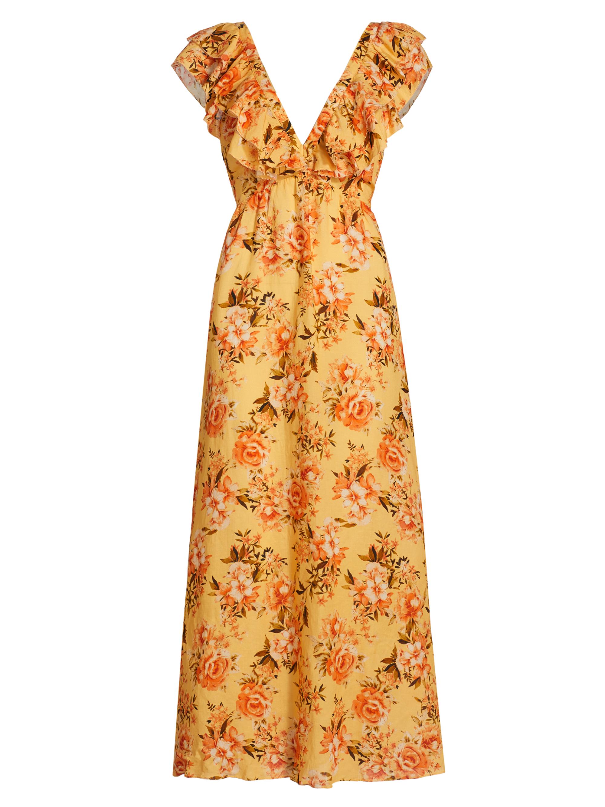 Kivari Women's Calypso Amelia Floral Maxi Dress - Yellow Floral