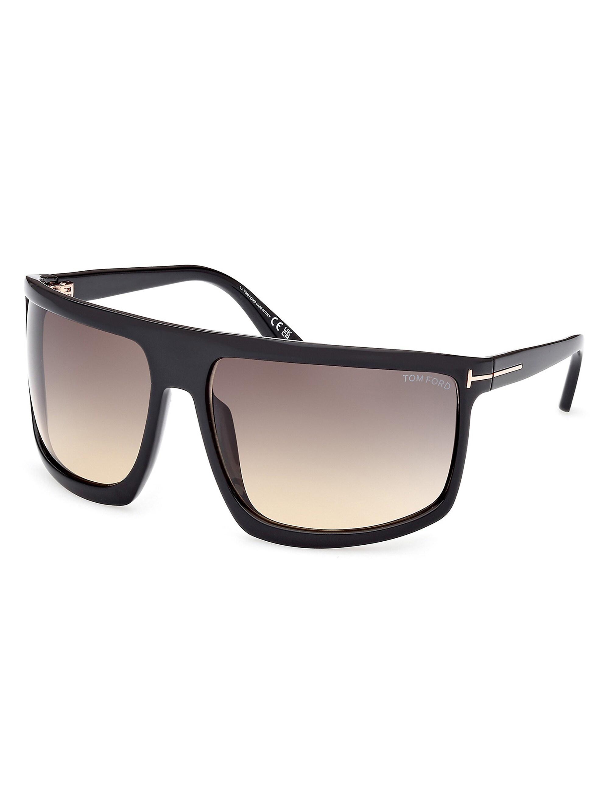 TOM FORD Men's 68MM Shield Sunglasses - Black Smoke Gradient