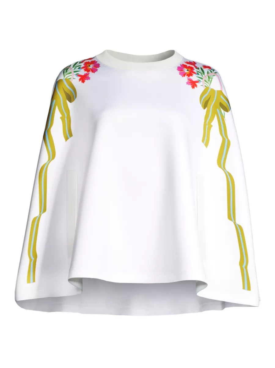 Shop Cynthia Rowley Floral Bonded Capelet | Saks Fifth Avenue