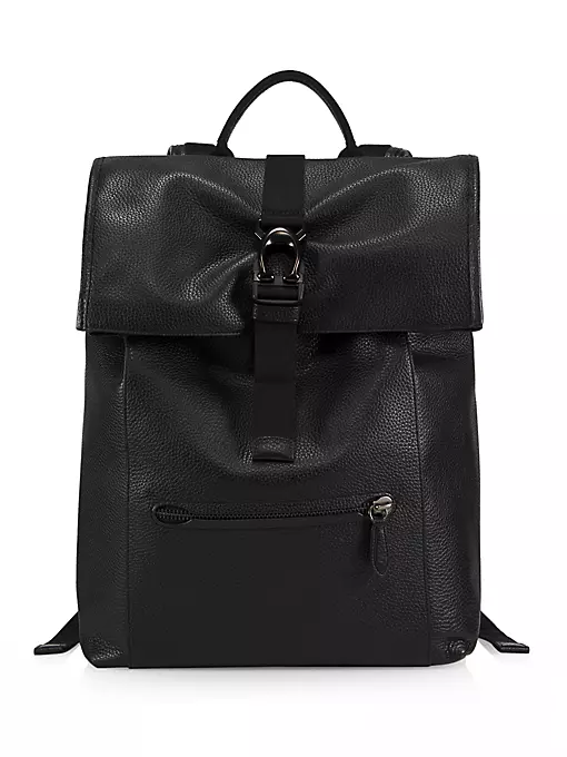 COACH - Beck Roll Top Pebble Leather Backpack
