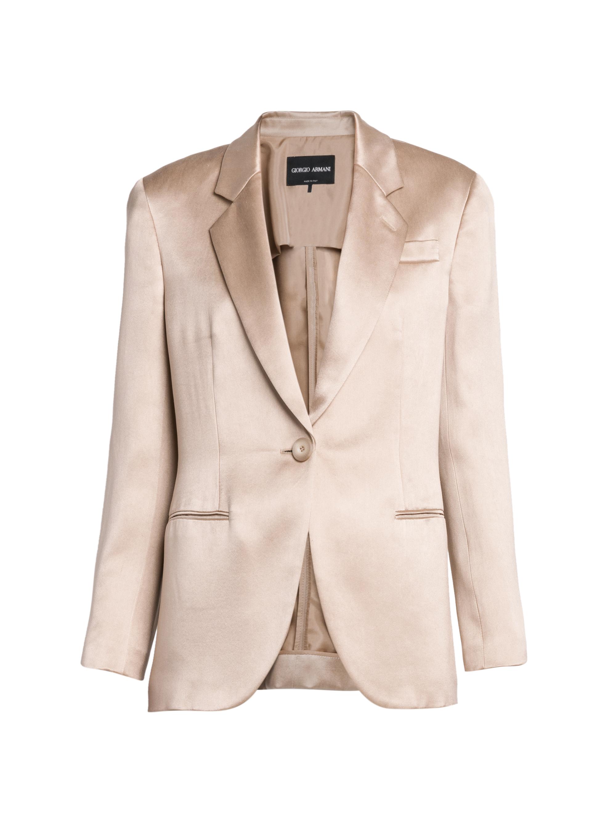 Giorgio Armani Women's Silk One-Button Jacket - Gold