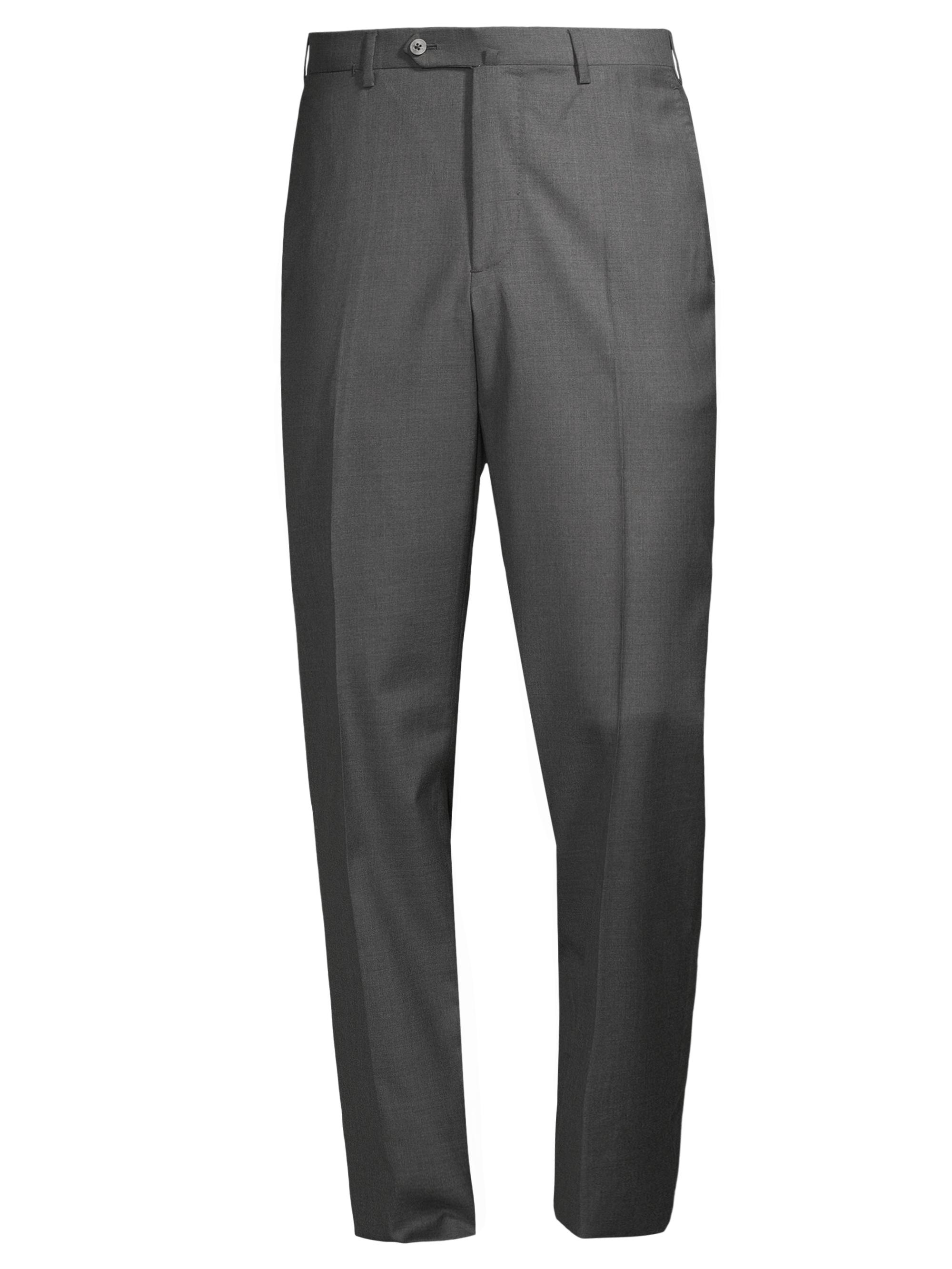 Isaia Men's Sanita Wool Dress Pants - Charcoal