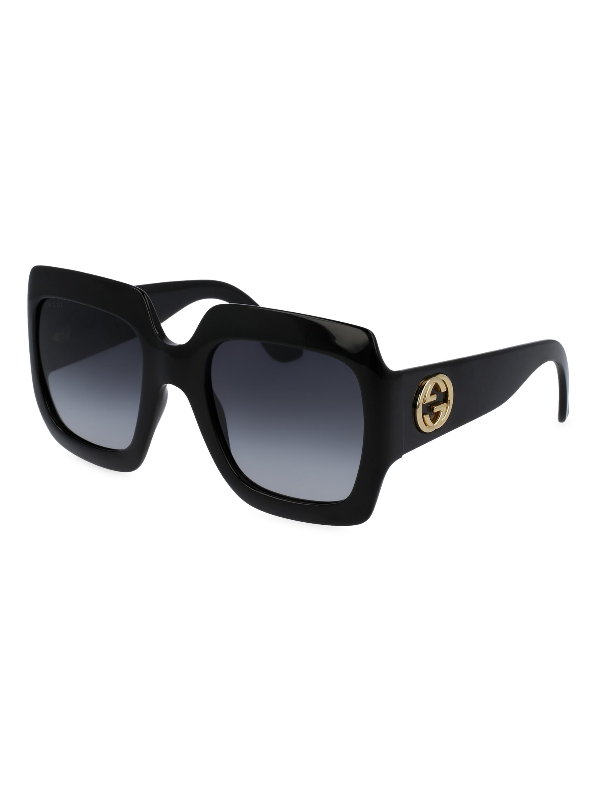 Gucci Women's Pop Web 54MM Rectangular Sunglasses - Black