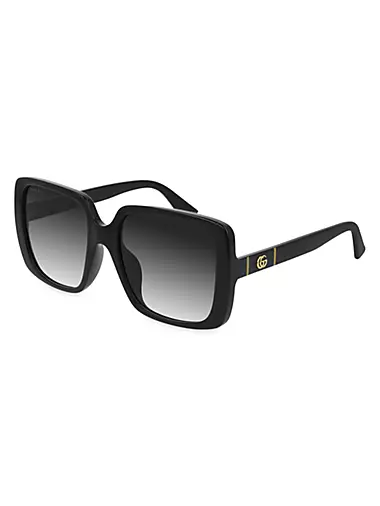 Gucci Lines 56MM Rectangular Sunglasses
