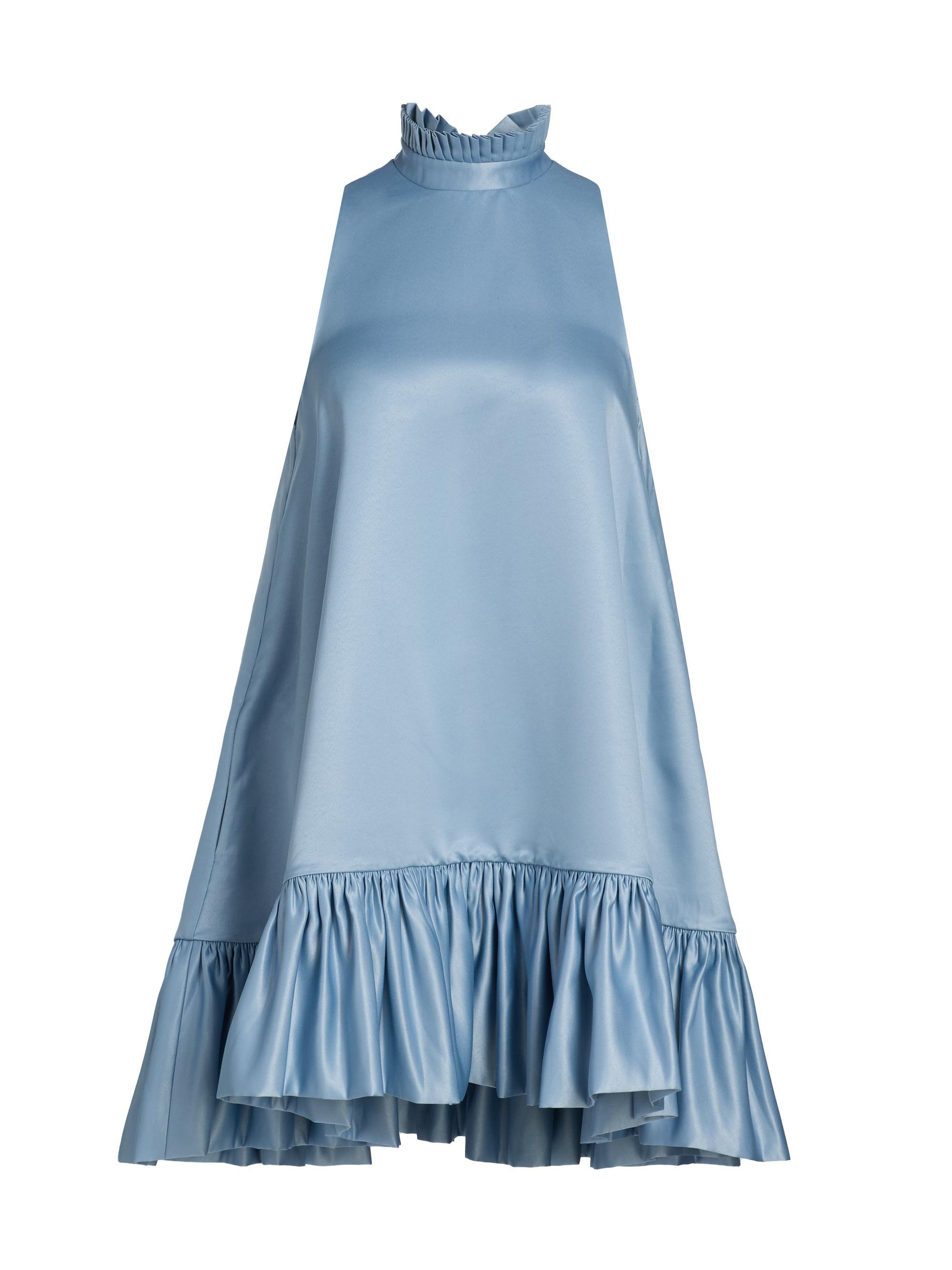 Azeeza Women's Alcott Silk Trapeze Minidress - Hazy Blue