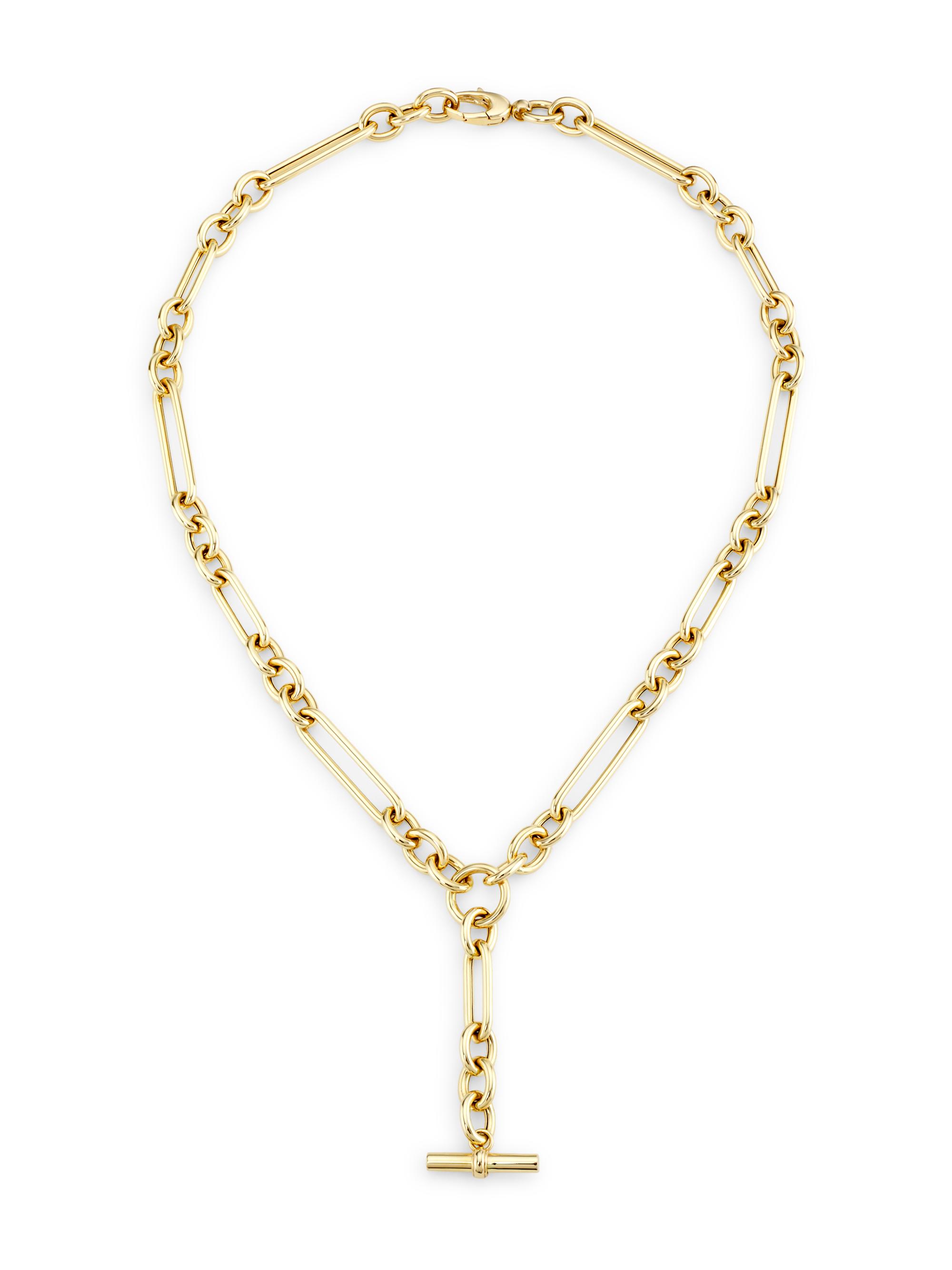 Saks Fifth Avenue Collection Women's 14K Yellow Gold Mixed-Link Lariat Necklace/18" - Gold
