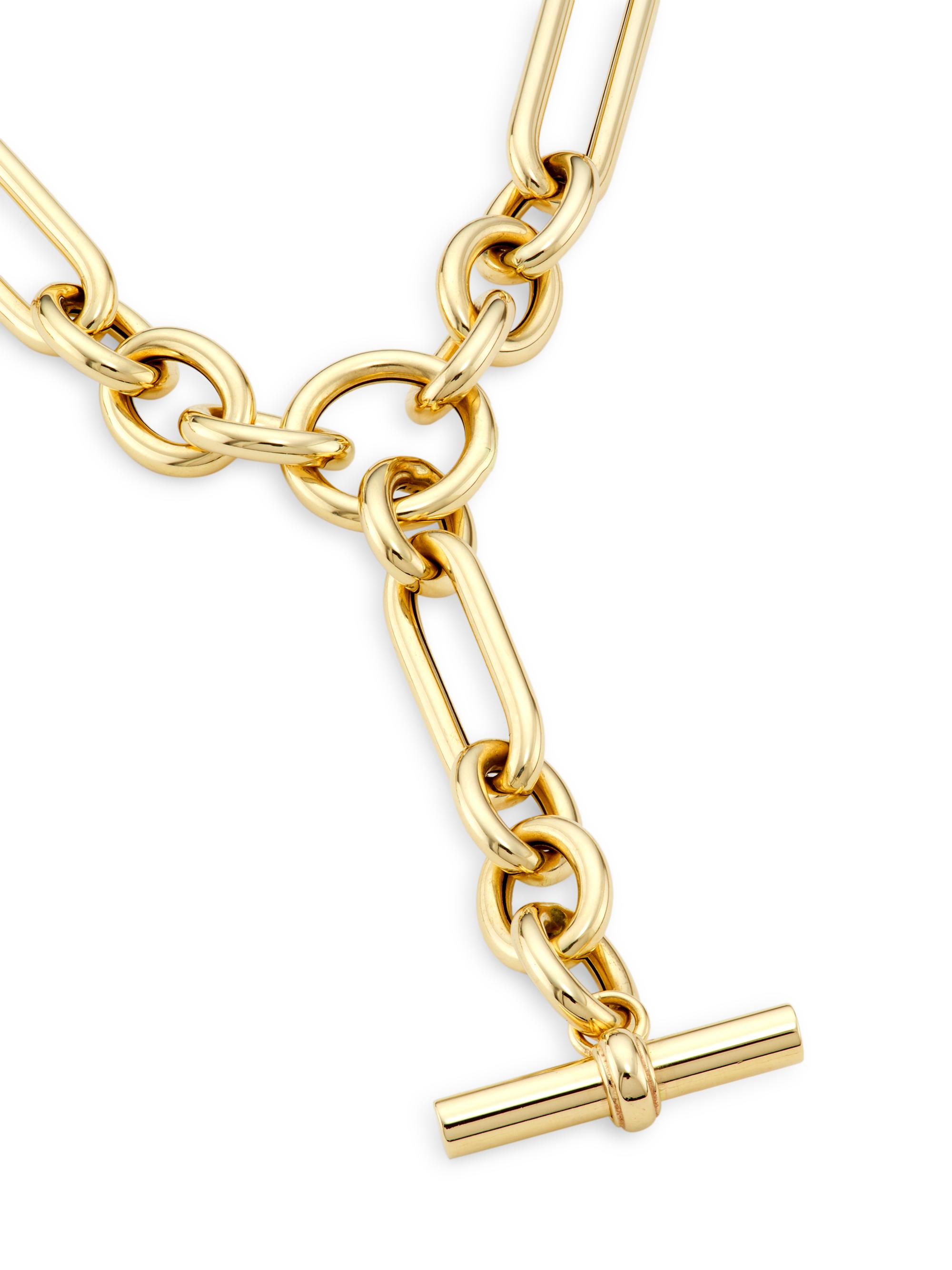 Saks Fifth Avenue Collection 14K Yellow Gold Mixed-Link Lariat