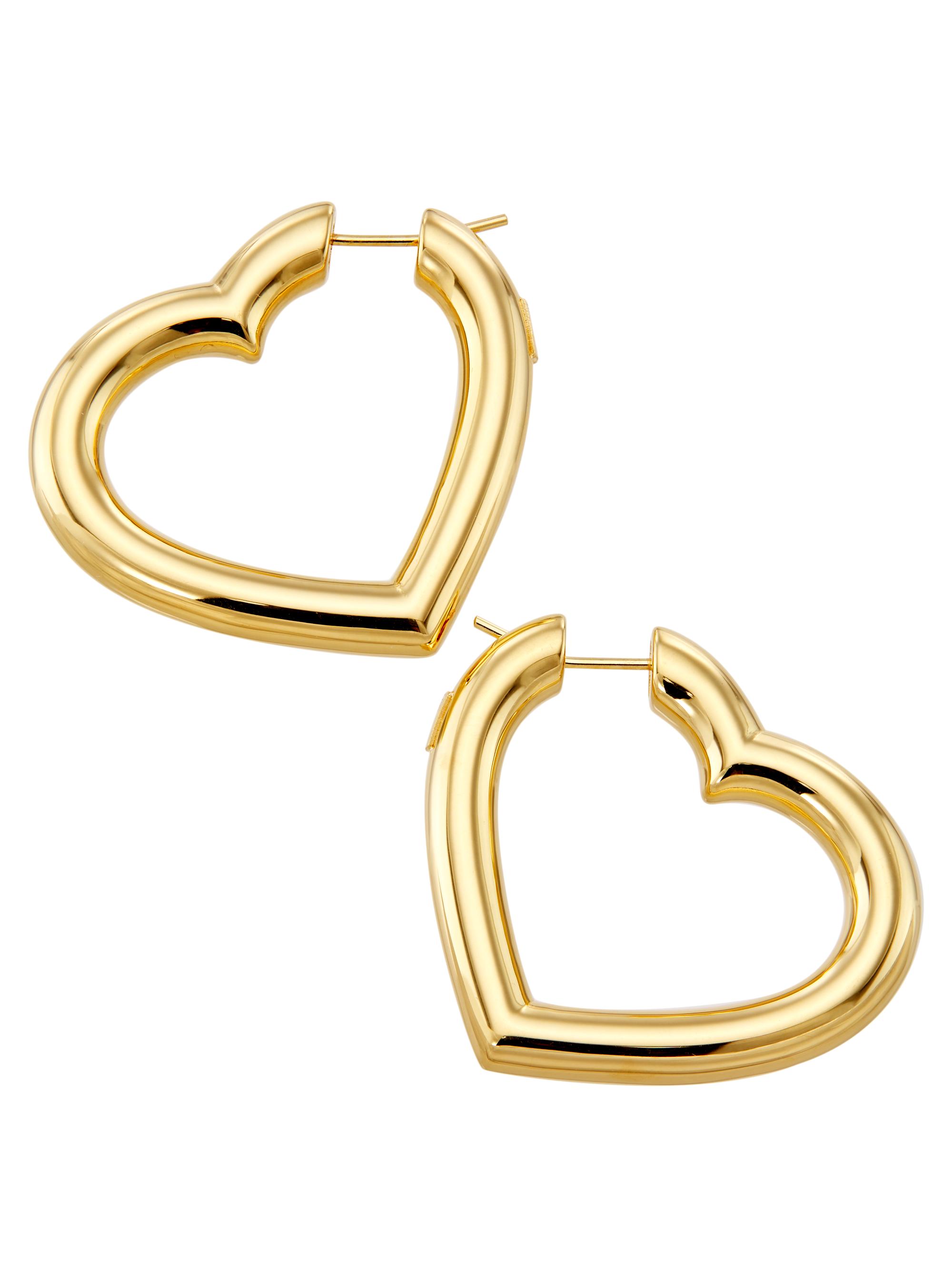 Saks Fifth Avenue Collection Women's 14K Yellow Gold  Heart Hoop Earrings - Gold