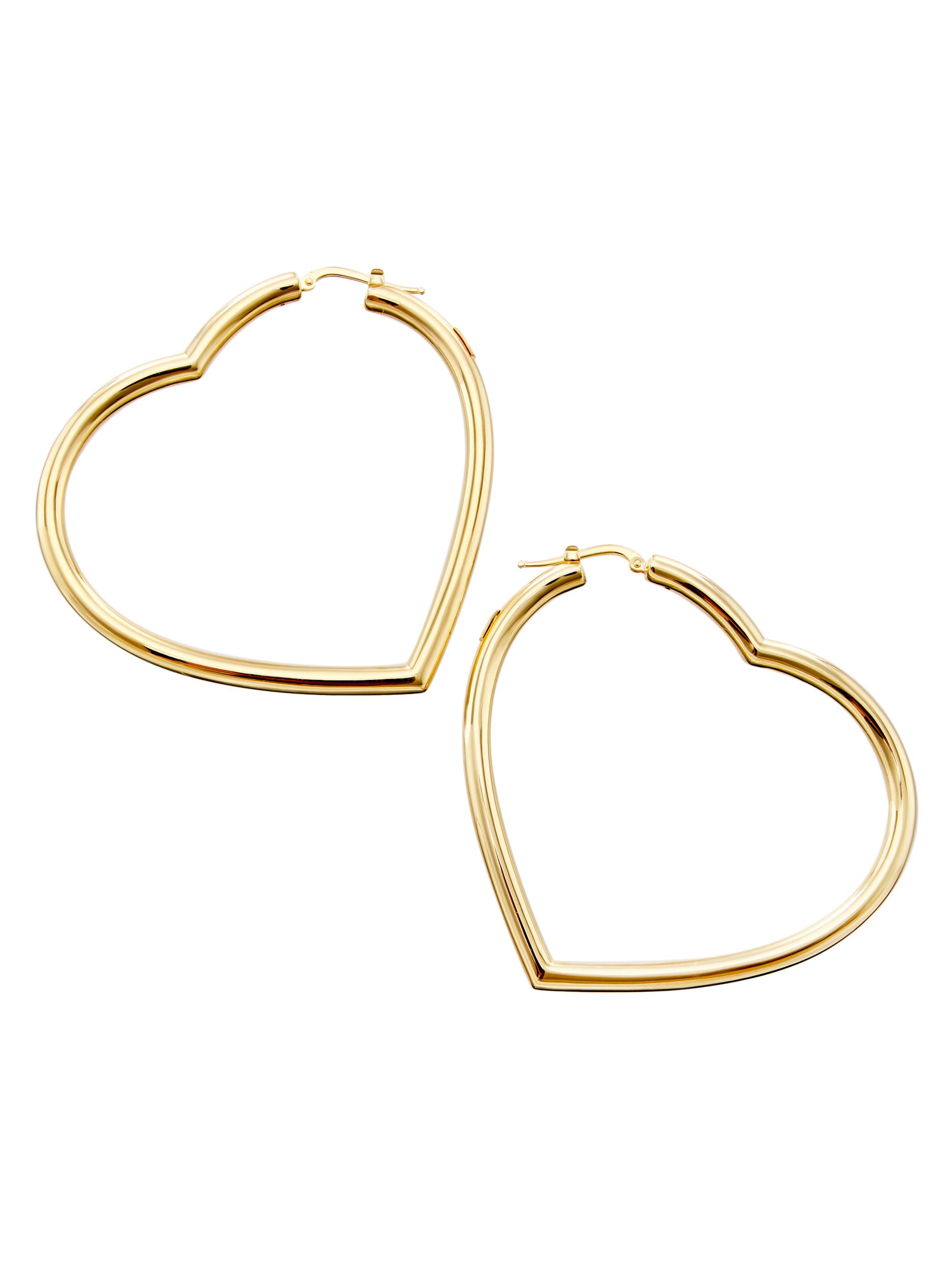 Saks Fifth Avenue Collection Women's 14K Yellow Gold  Heart Hoop Earrings - Gold