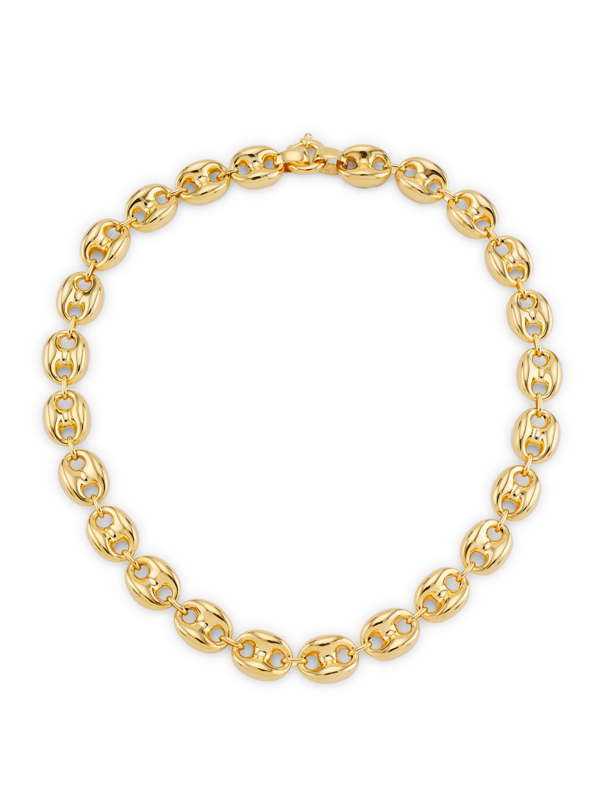 Saks Fifth Avenue Collection Women's 14K Yellow Gold Puffy Mariner Chain Necklace/17.75" - Gold