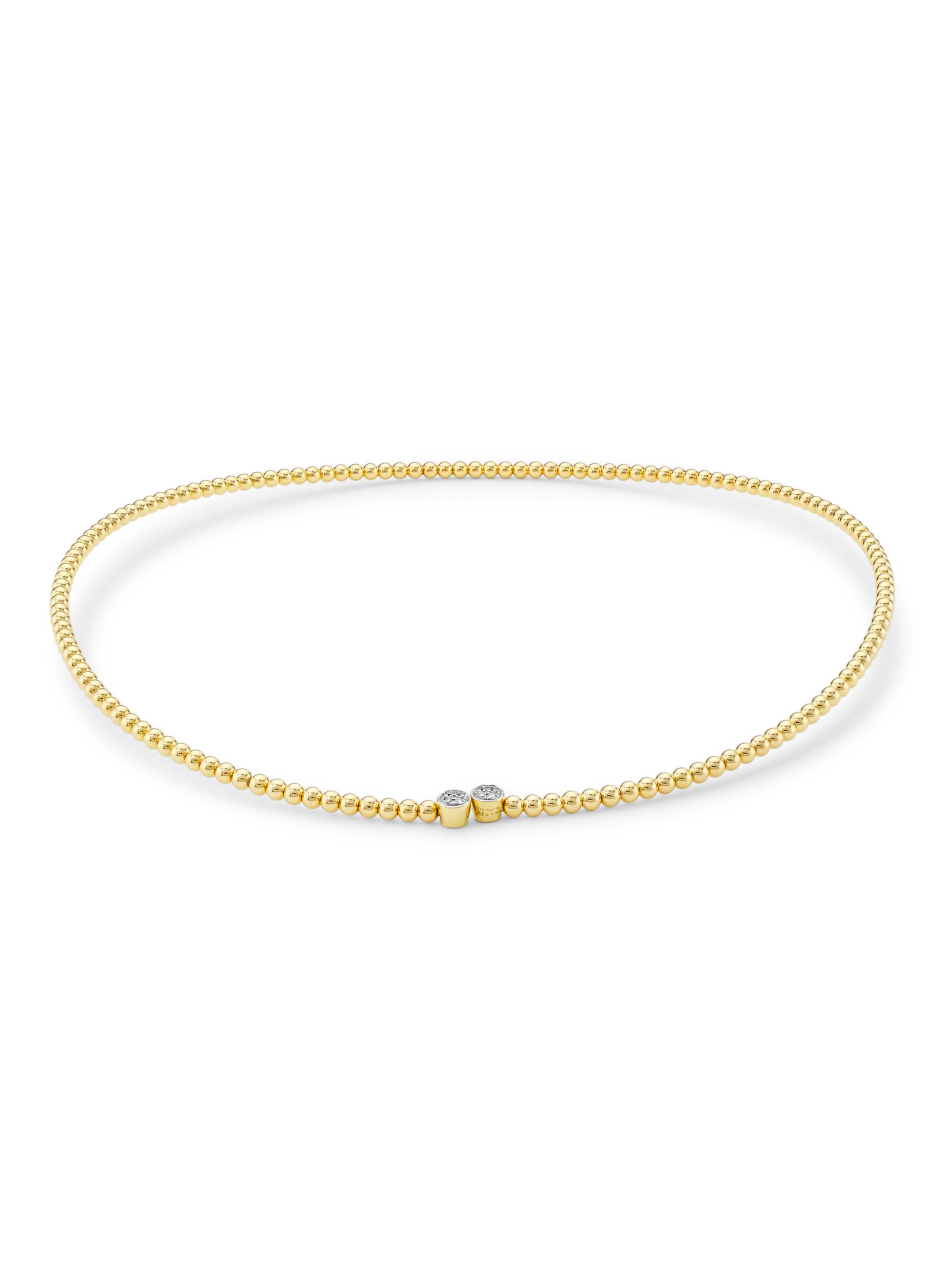 Saks Fifth Avenue Collection Women's 14K Yellow Gold & 0.1 TCW Diamond Beaded Collar Necklace - Gold