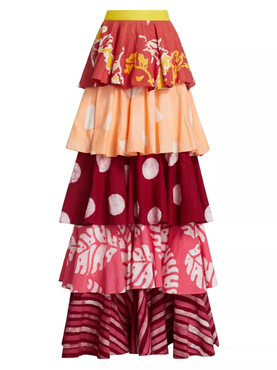 AMERI UND OVER SLIT RUFFLE SKIRT