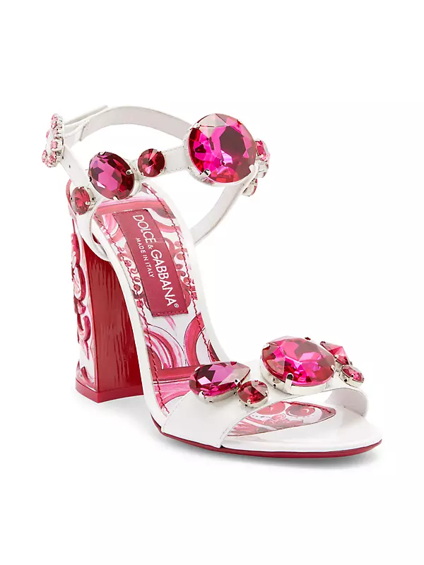 105MM Jewelled Floral Sandals