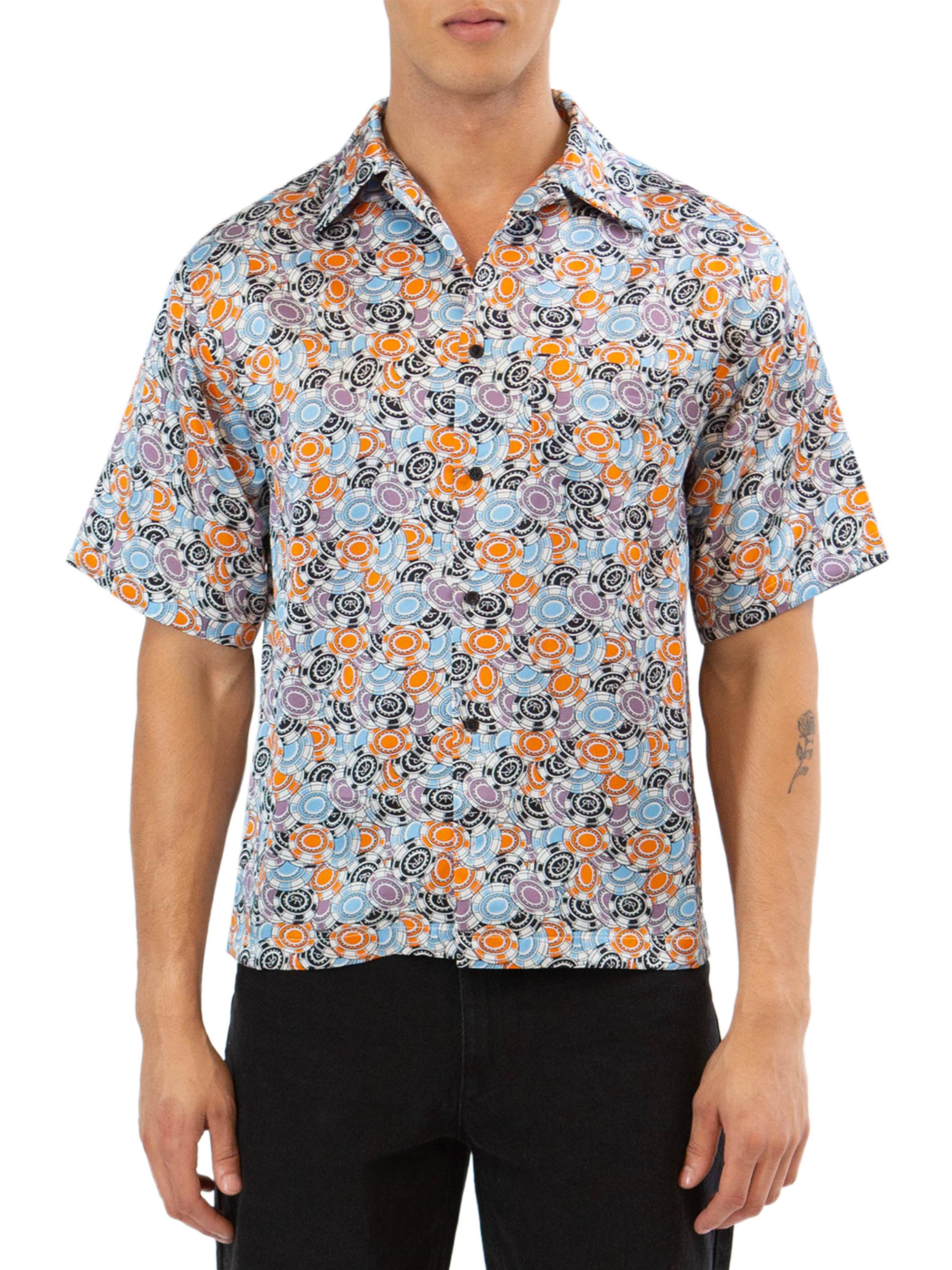 RTA Men's Poker Chip Print Oversized-Fit Shirt - Poker Chip