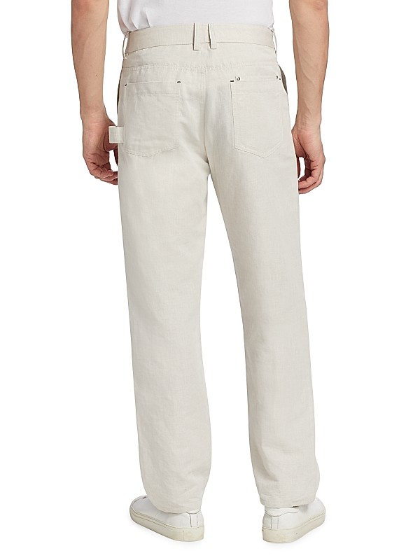 Shop Helmut Lang Cotton & Linen-Blend Carpenter Pants | Saks Shop Helmut Lang Cotton & Linen-Blend Carpenter Pants | Saks