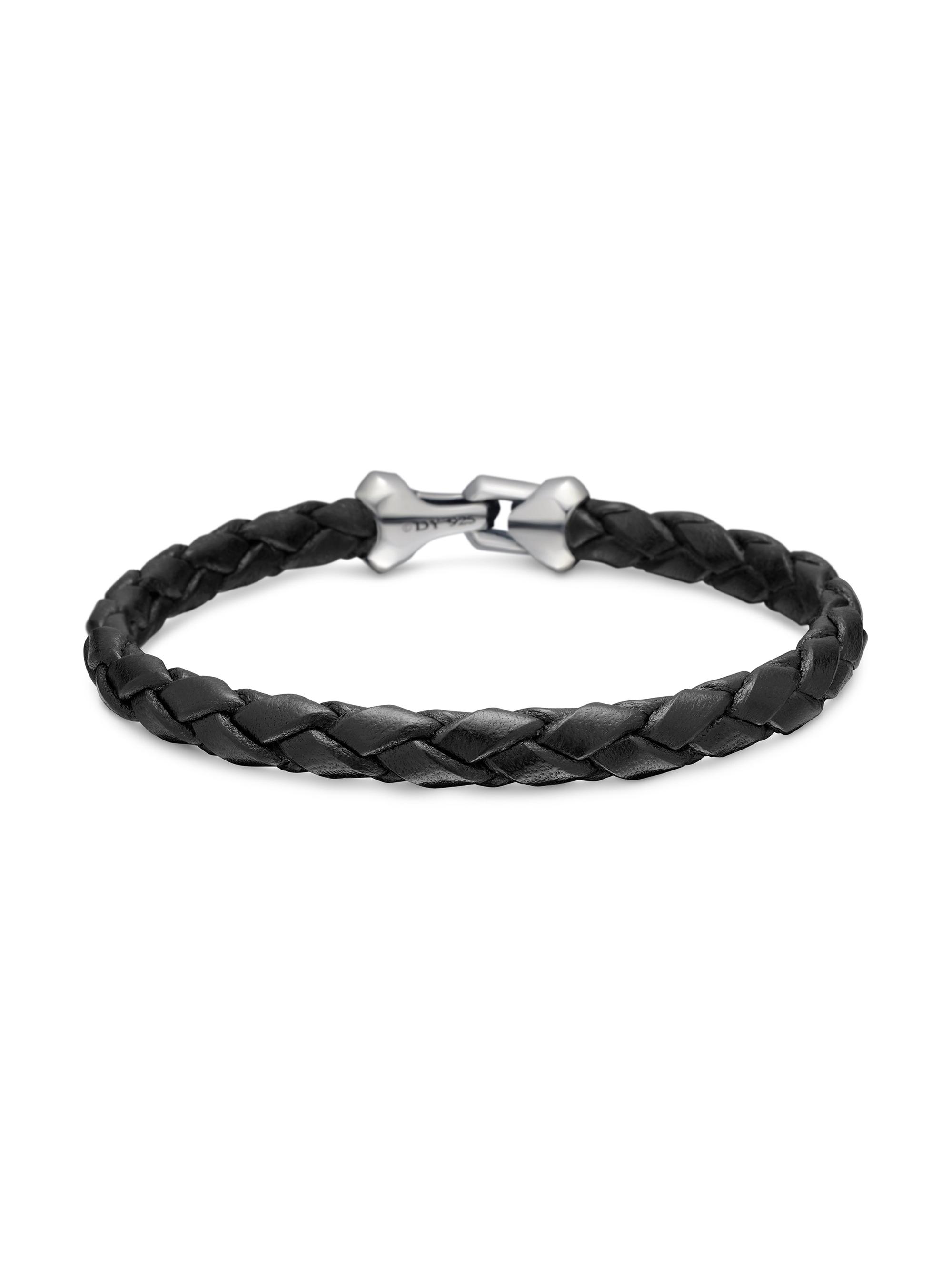 David Yurman Men's Armory Leather Bracelet - Black
