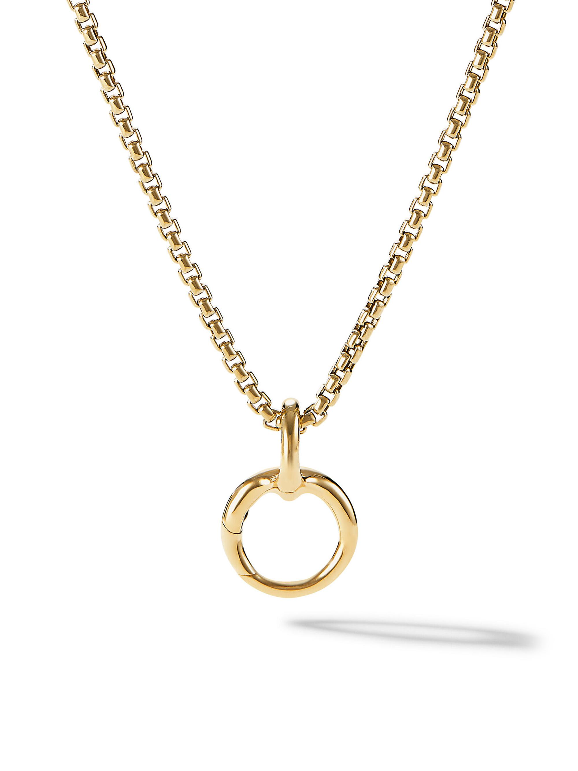 David Yurman Women's Smooth Amulet Holder in 18K Yellow Gold - Yellow Gold