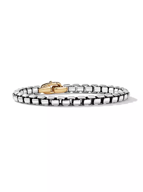 Everyday Minimalist Layering Bracelet Chains | Caitlyn Minimalist Sterling Silver / Box Chain Bracelet