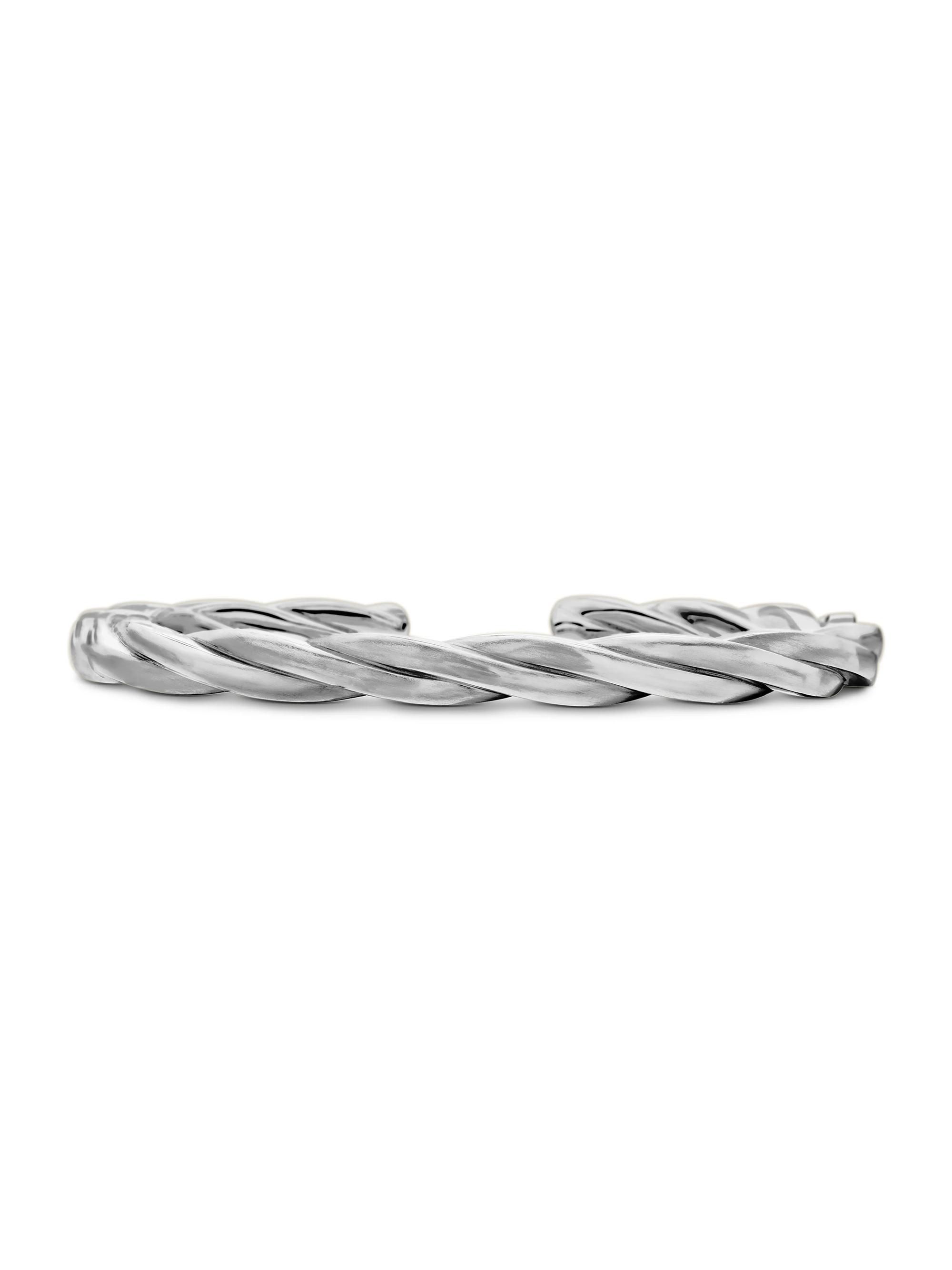 David Yurman Men's DY Helios Cuff Bracelet in Sterling Silver, 6mm - Sterling Silver