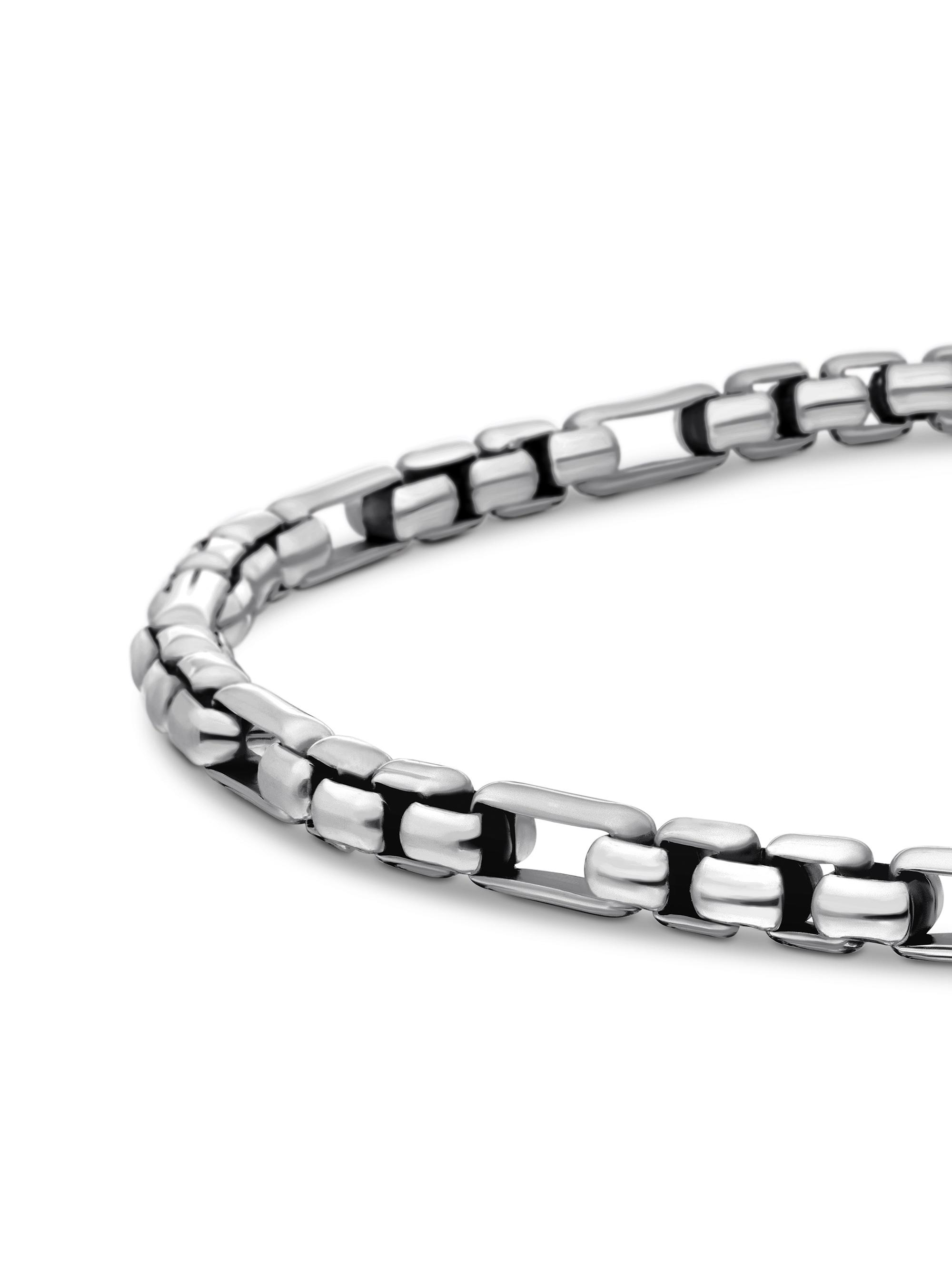 David Yurman Open Station Box Chain Bracelet in Sterling Silver