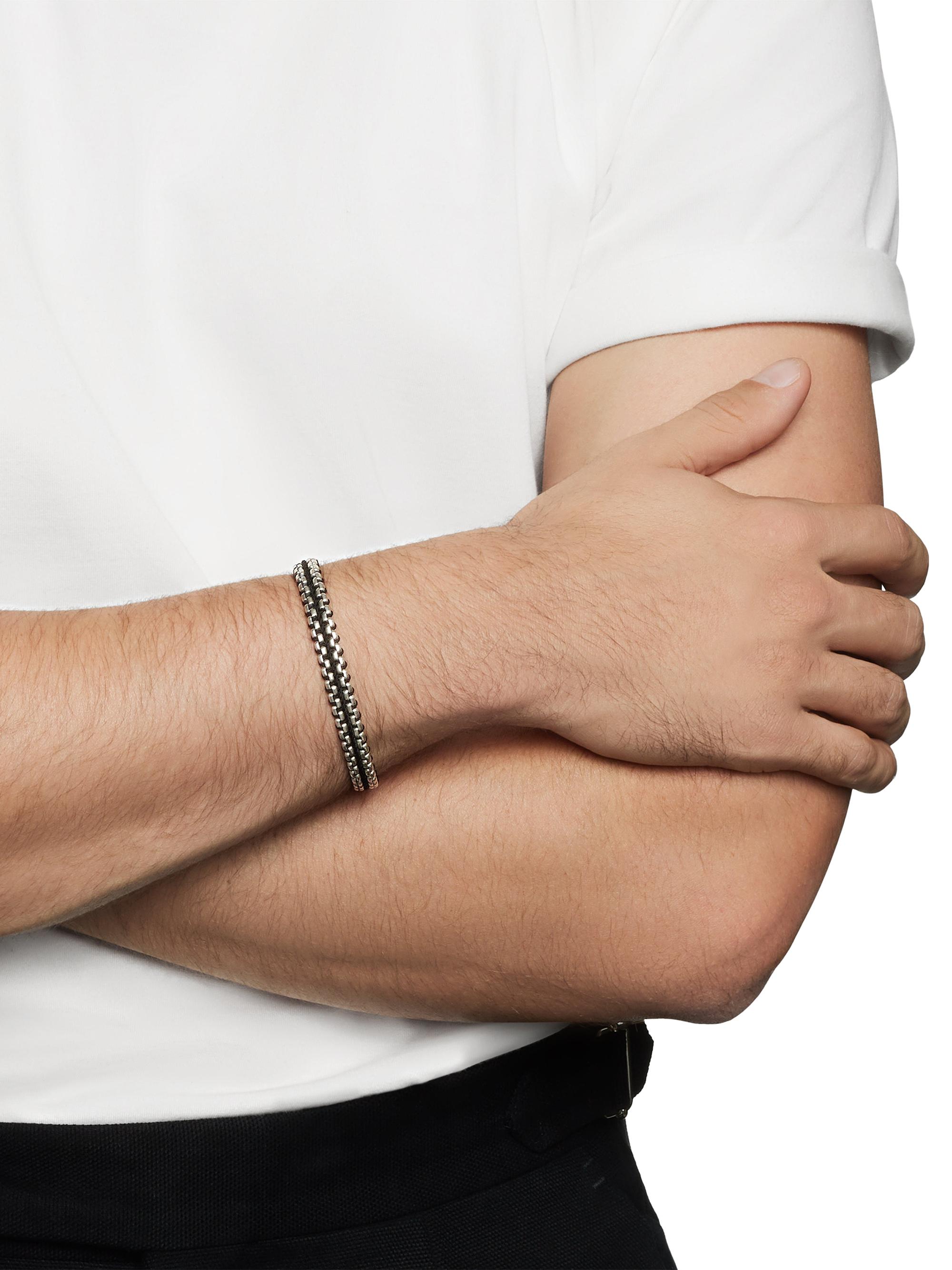 David Yurman Woven Box Chain Bracelet in Sterling Silver | Saks