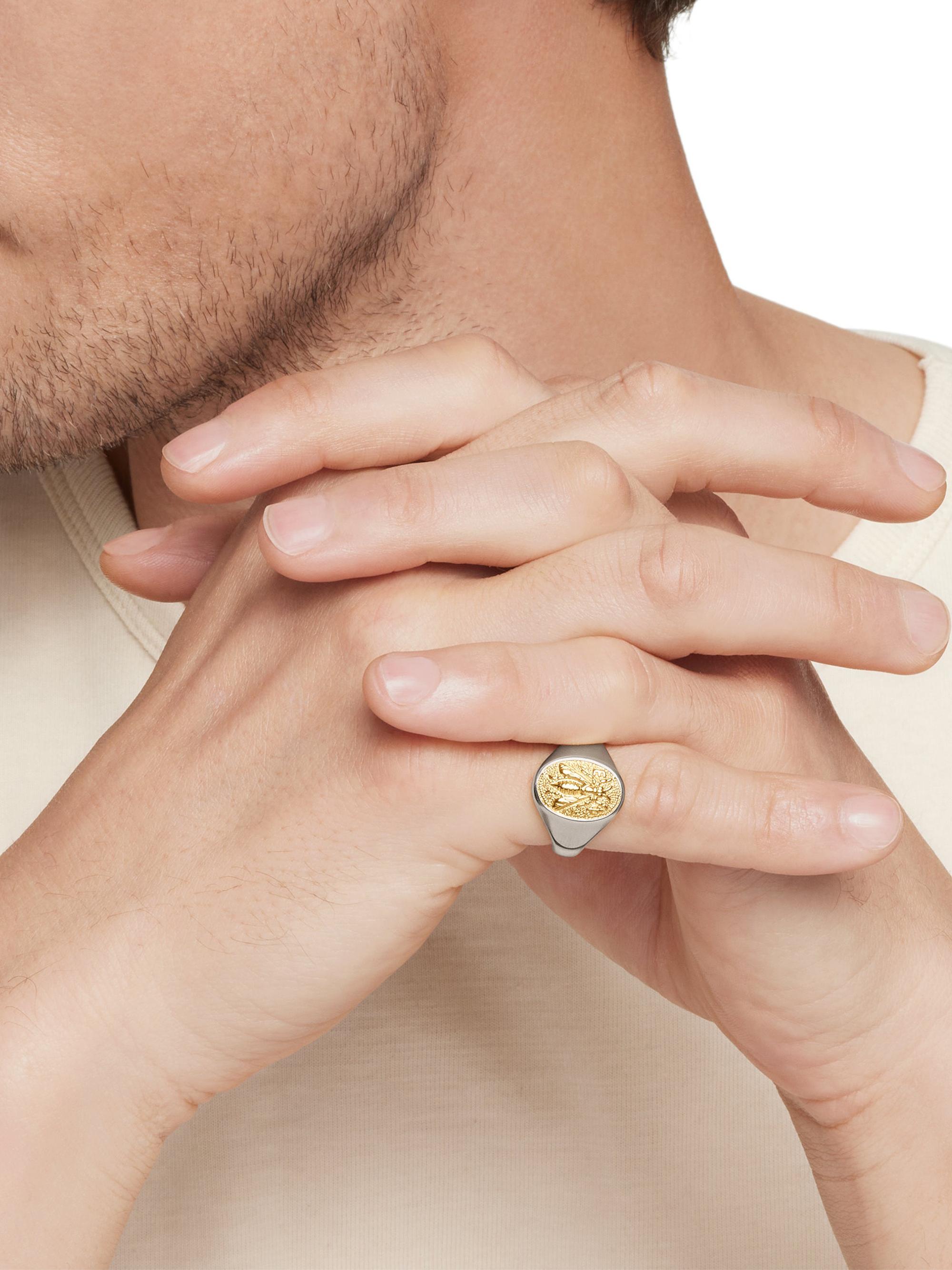 David Yurman Petrvs Bee Pinky Ring in Sterling Silver | Saks Fifth