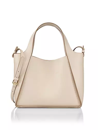 White Luxury Tote Bag Coated Canvas and White Leather Lulu